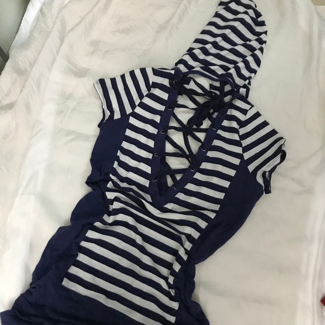 EGOIST 에고이스트 갸루 백 코르셋 셔링 반팔 후디 상품이미지5