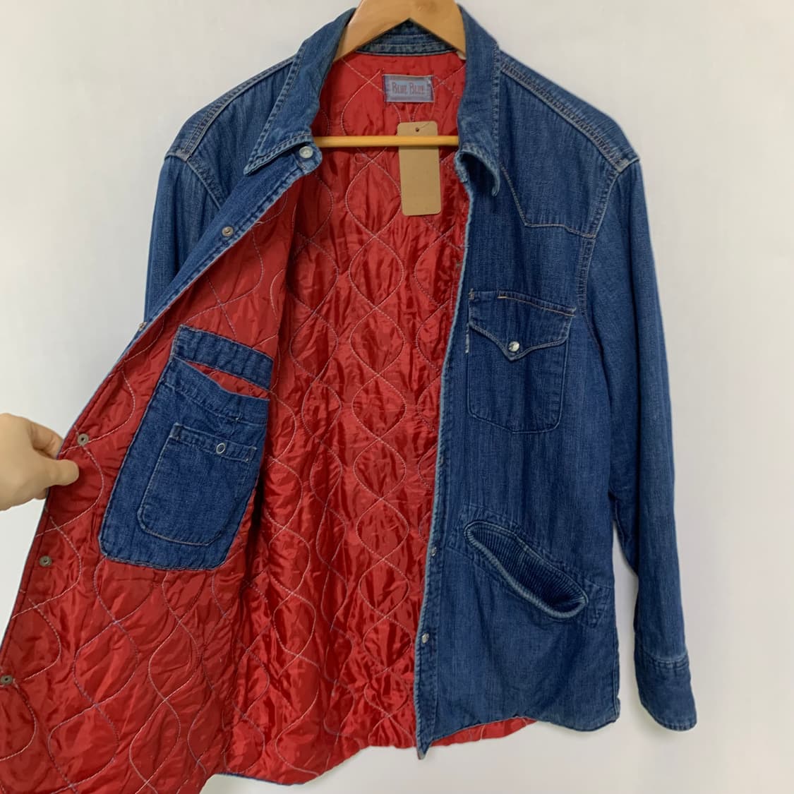 Blue Blue 데님 퀼팅 셔츠 자켓 블루블루 청자켓 빈티지 상품이미지6