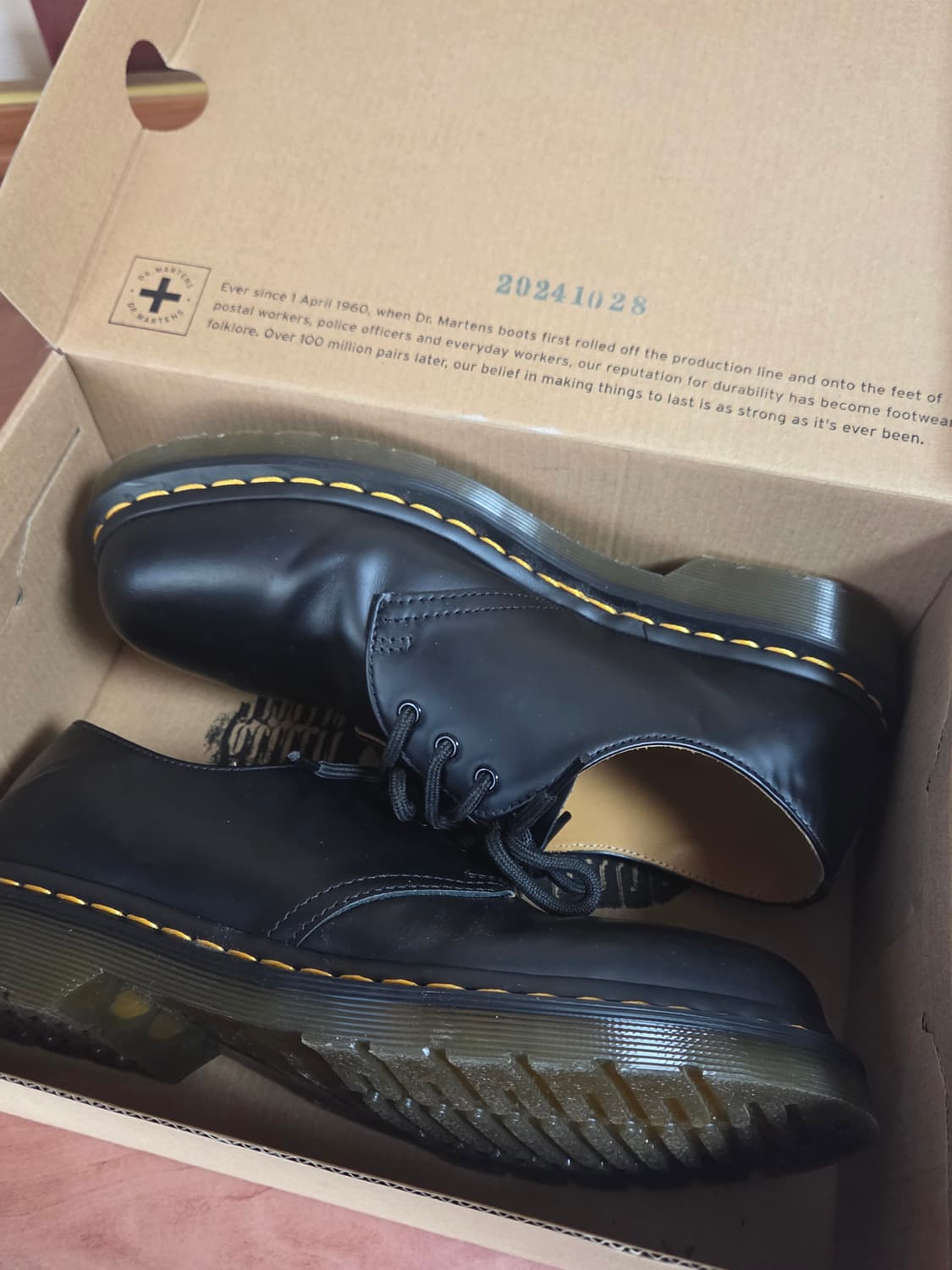 닥터마틴 1461 3홀 블랙 스무스 250 상품이미지5
