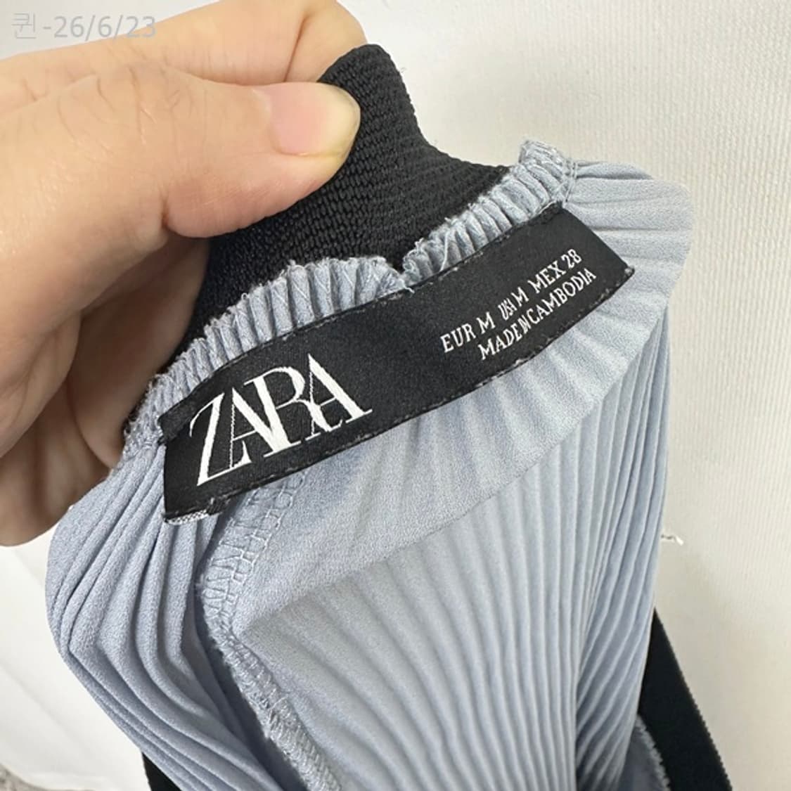 자라 여자 밴딩 주름 스판 바지 빅사이즈 (M) 상품이미지6