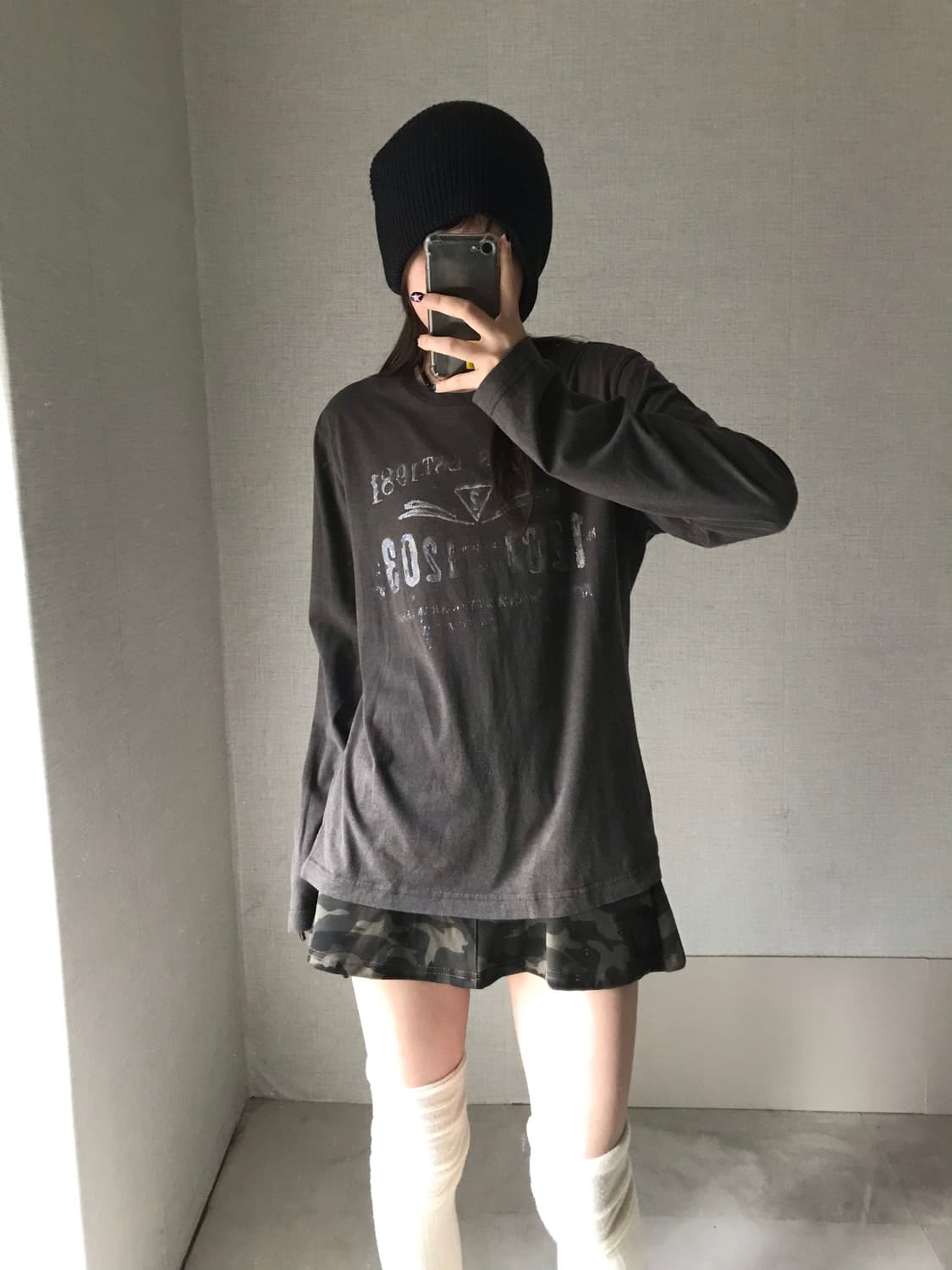 게스 빈티지 브라운 롱슬리브 상품이미지5