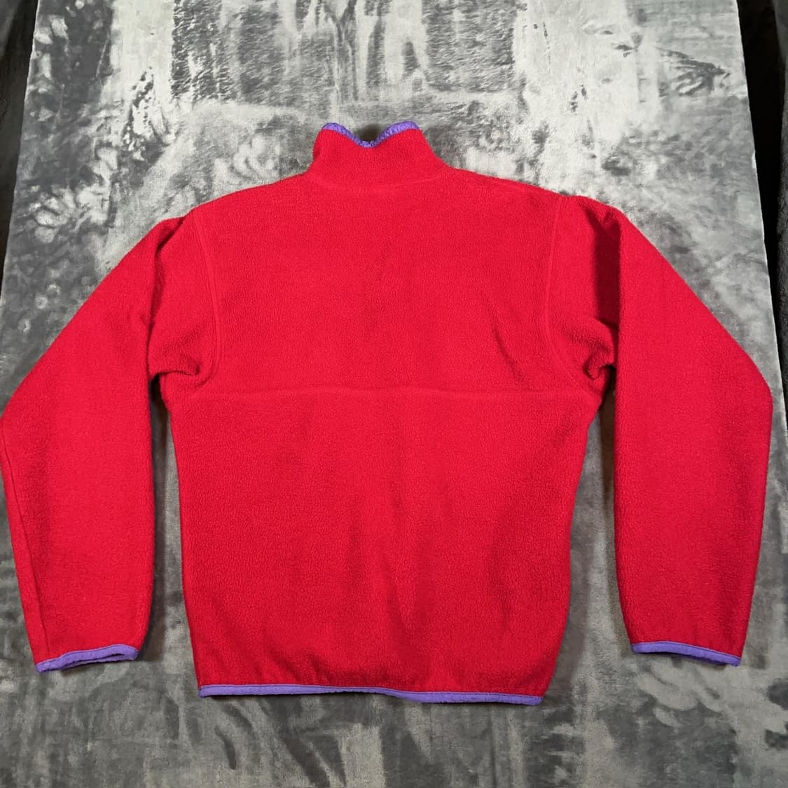 95FW 파타고니아 신칠라 스냅-T 플리스 레드 퍼플 포켓 상품이미지2