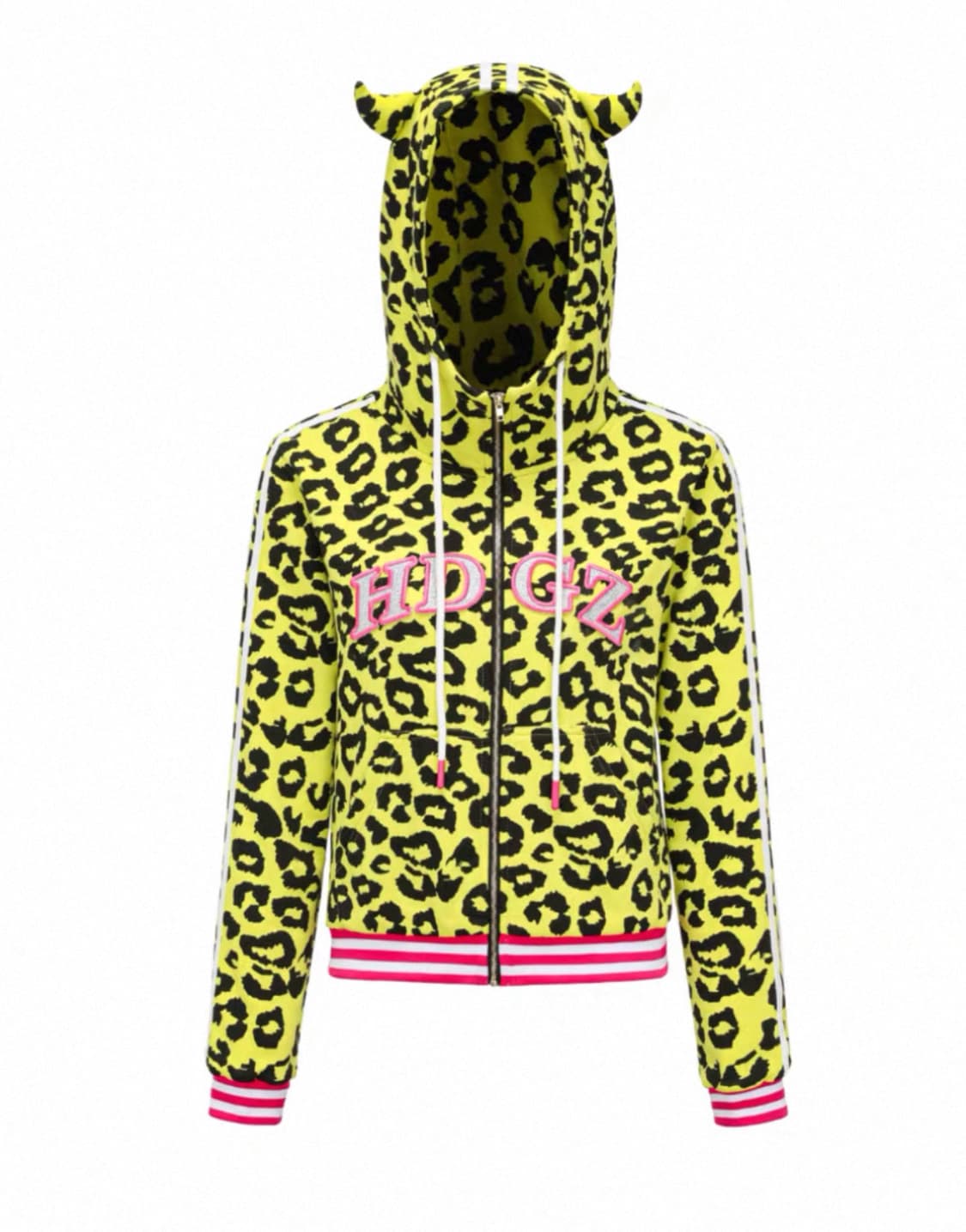 HuDieGongZhu 호피 후드집업  상품이미지1