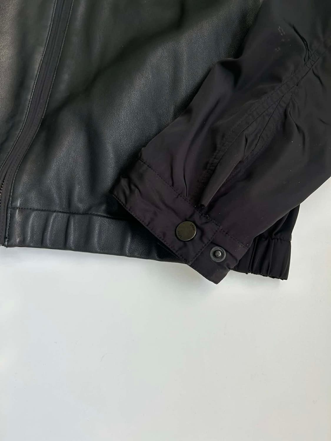 [L] DKNY 디케이앤와이 양가죽 나일론 하이브리드 집업 자켓 상품이미지9