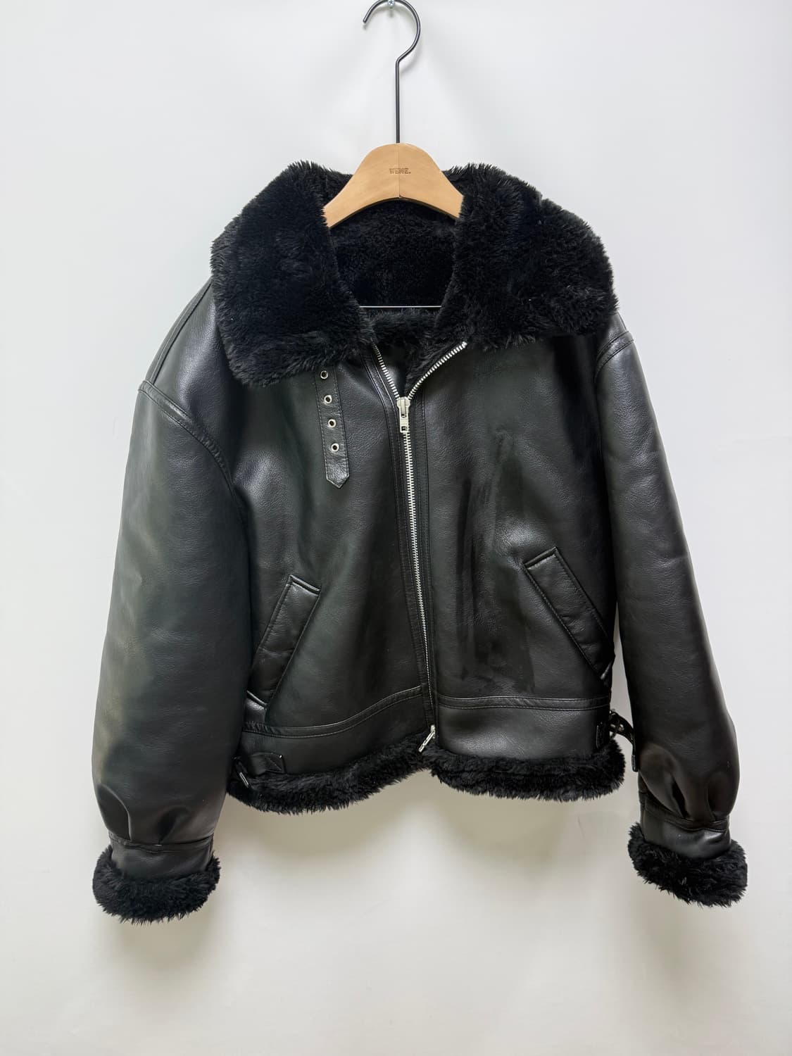 론트 레더 무스탕 상품이미지1