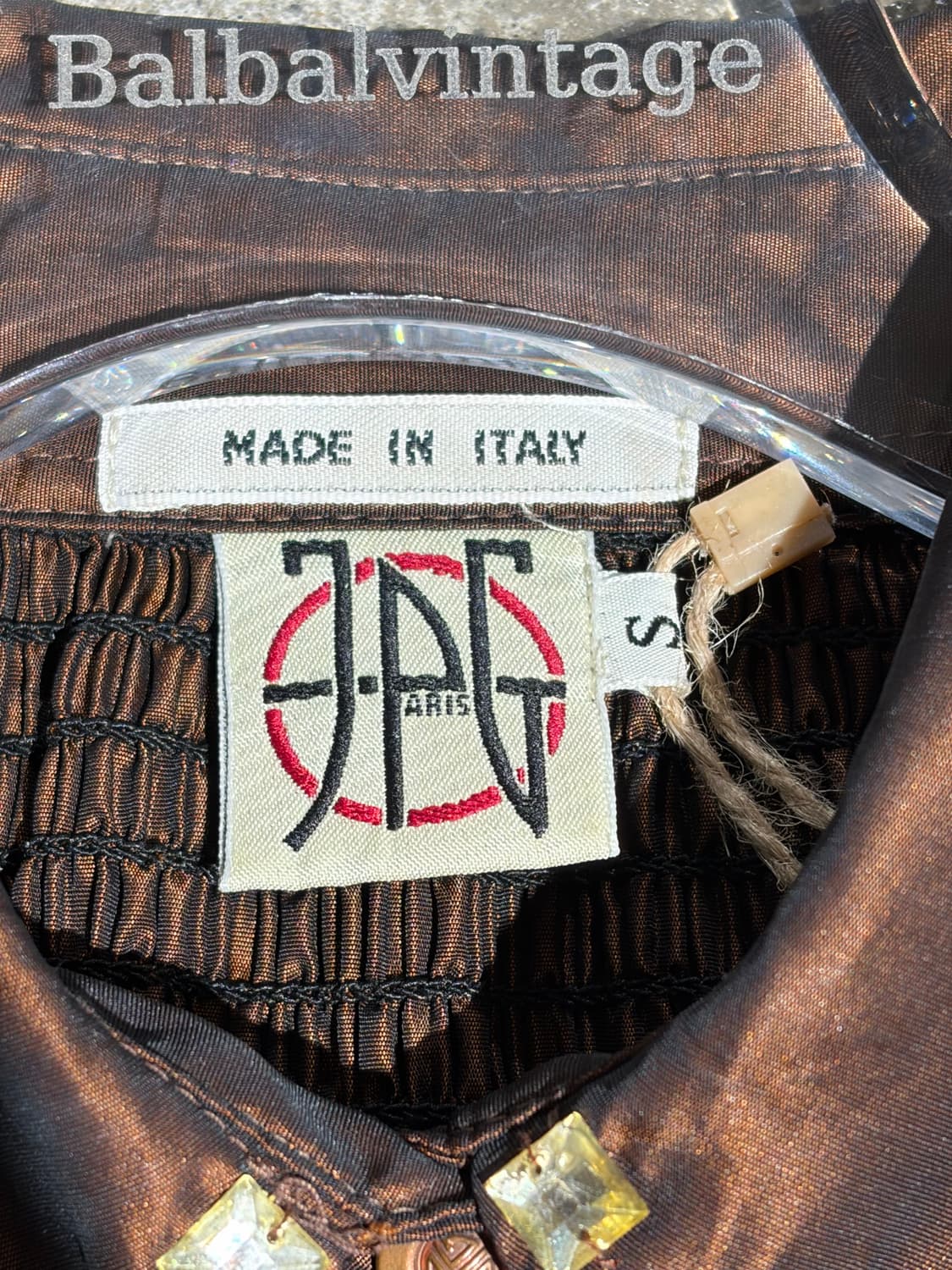 90’s 장폴고티에 스터드 카라 셔링 셔츠 상품이미지4