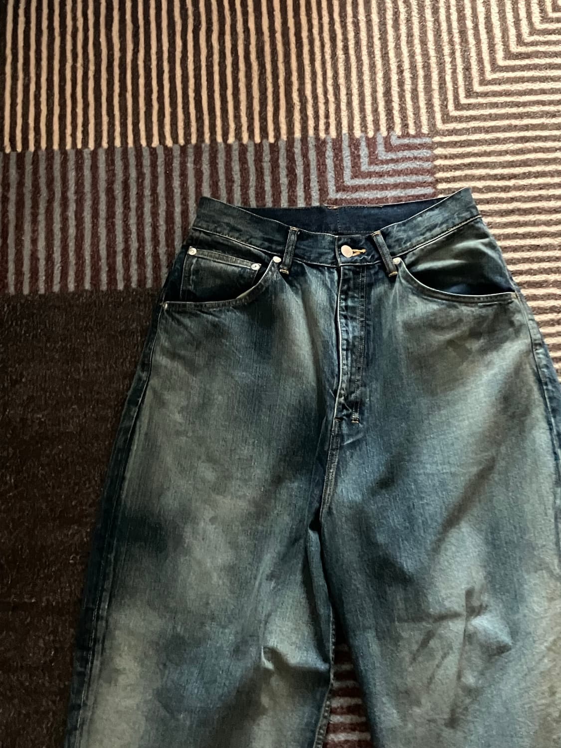 안셀름 / 에이징 와이드 팬츠 / 인디고 상품이미지1