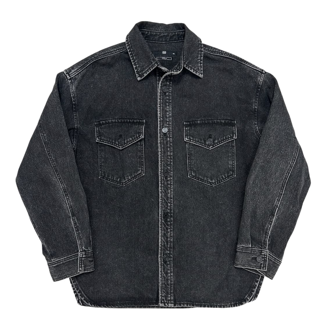 지오송지오 오버핏 흑청 데님셔츠 자켓(100) 상품이미지1