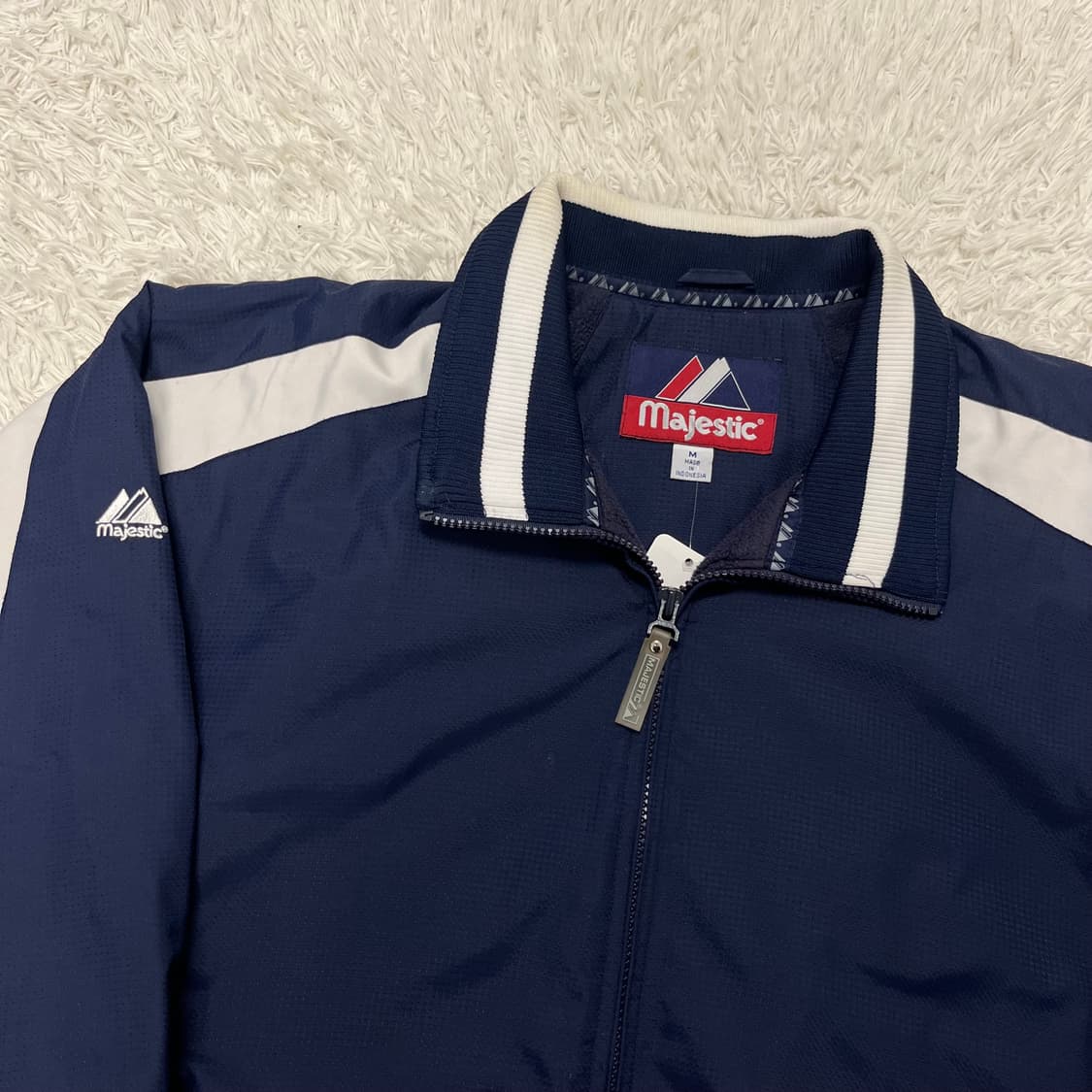 Majestic navy nylon blouson 상품이미지5