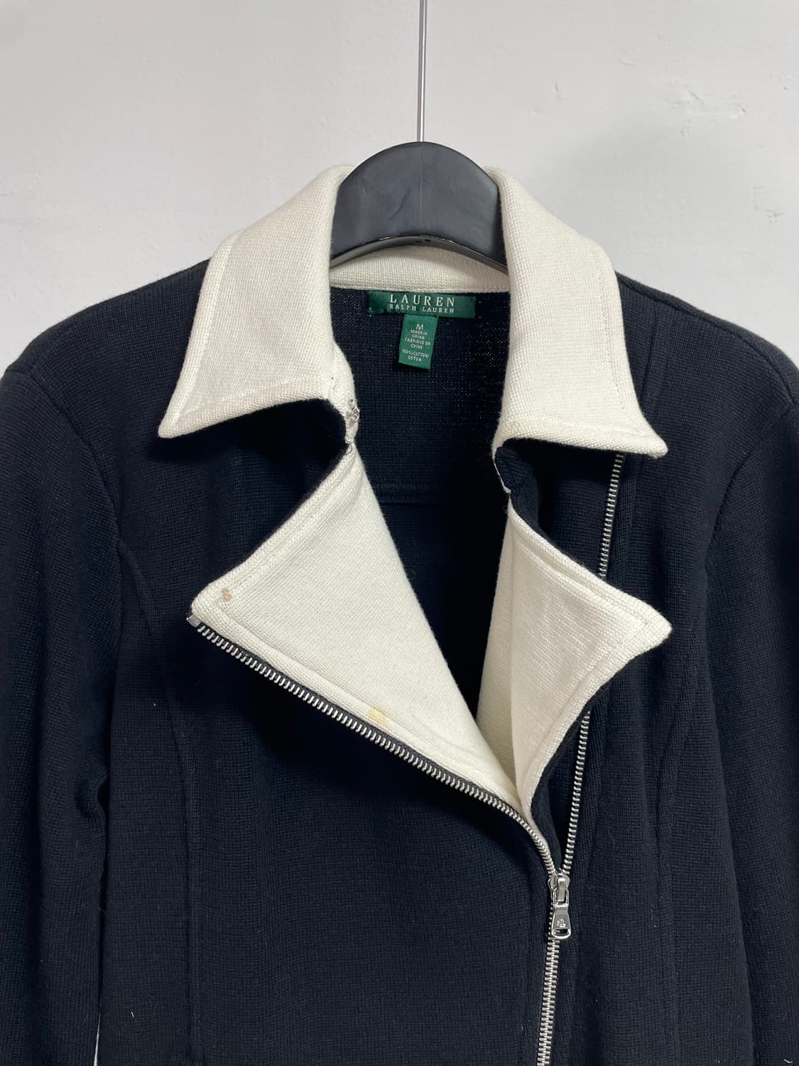 로렌 랄프로렌 우먼스 니트 라이더 집업 자켓 (on.284)  상품이미지4