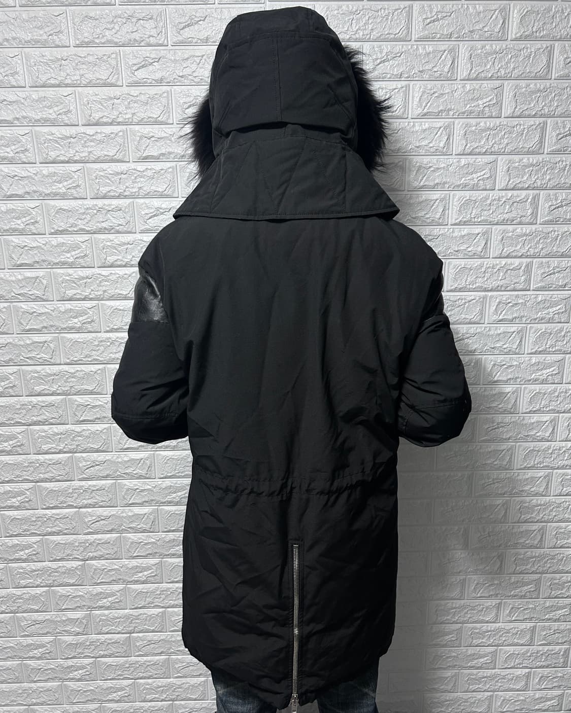 시스템 사무라이 후드 레더 패디드 자켓 상품이미지4