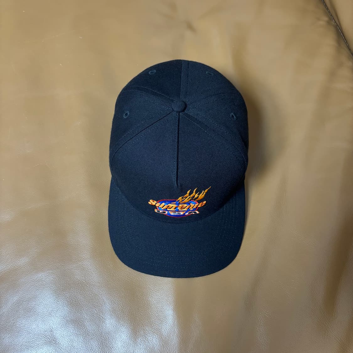 Supreme 슈프림 USA 플레임 블랙 6패널 볼캡 모자 (Black) 상품이미지5