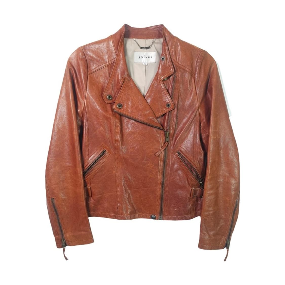 조이너스 레트로 브라운 레더 라이더 자켓 66 상품이미지1