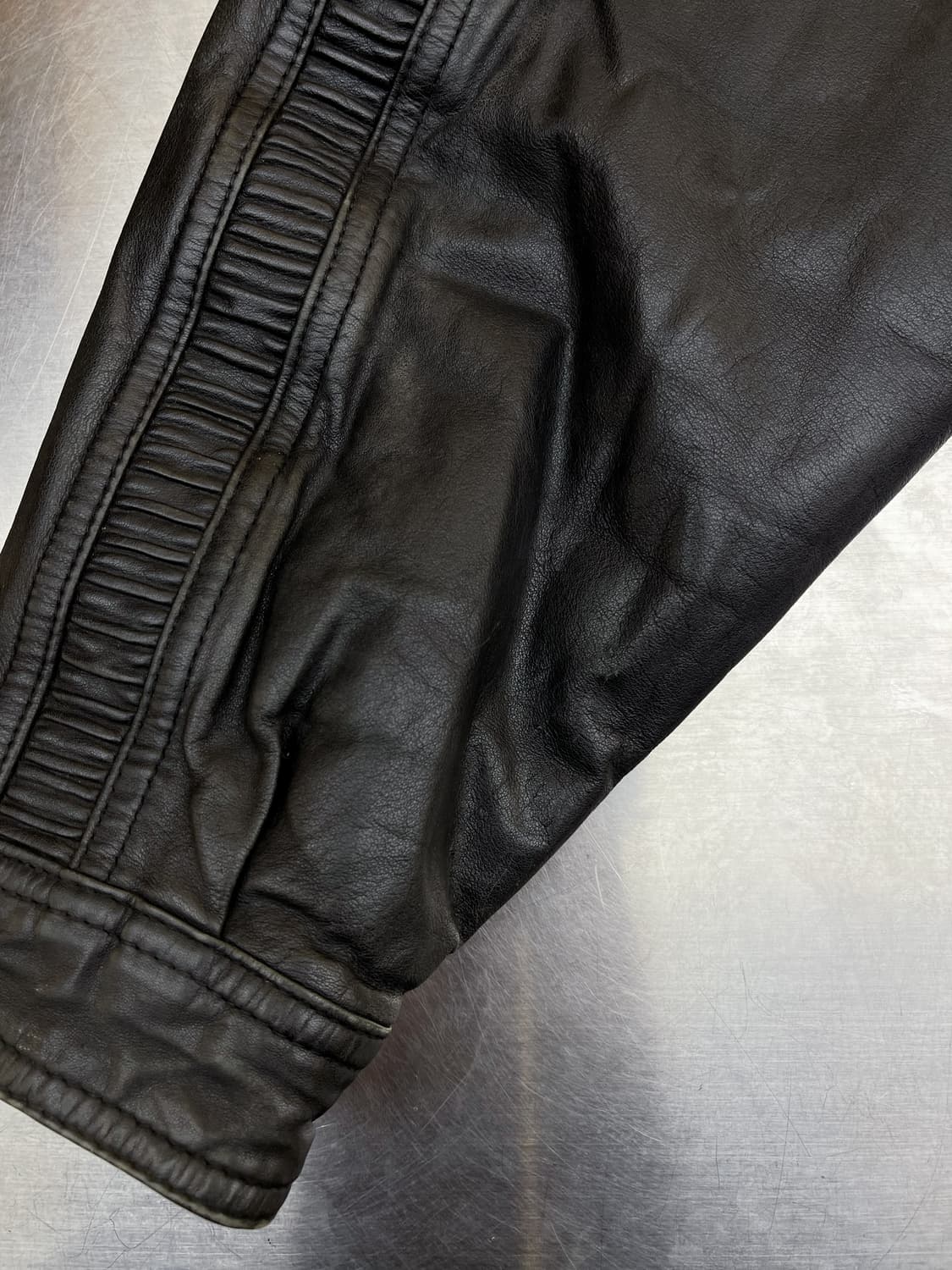 Envy Monarch 90's 벨트 디테일 레더 자켓 상품이미지10