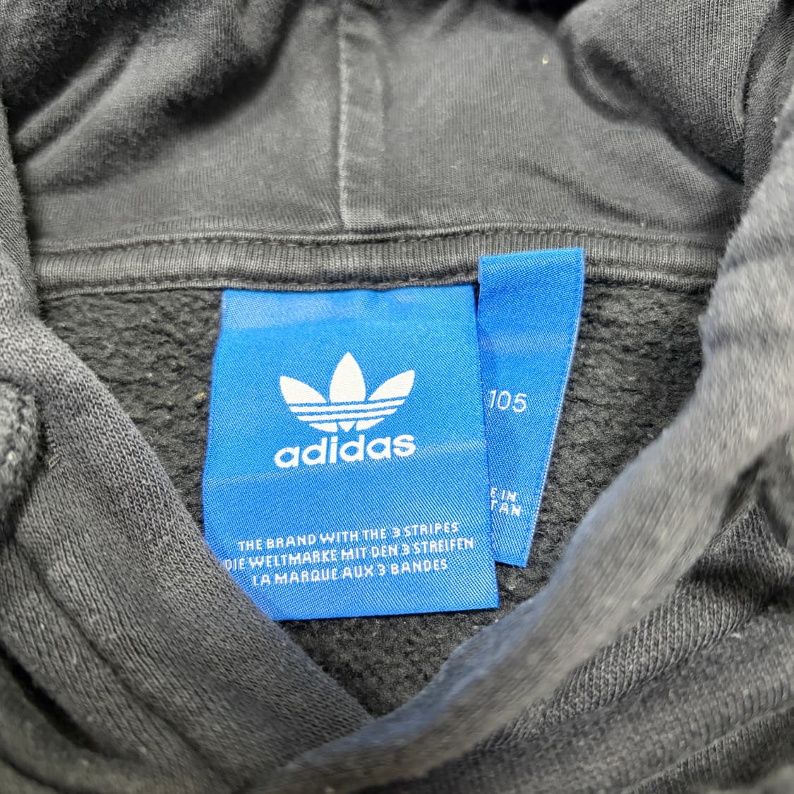 아디다스 빅로고 기모 후드티 상품이미지3