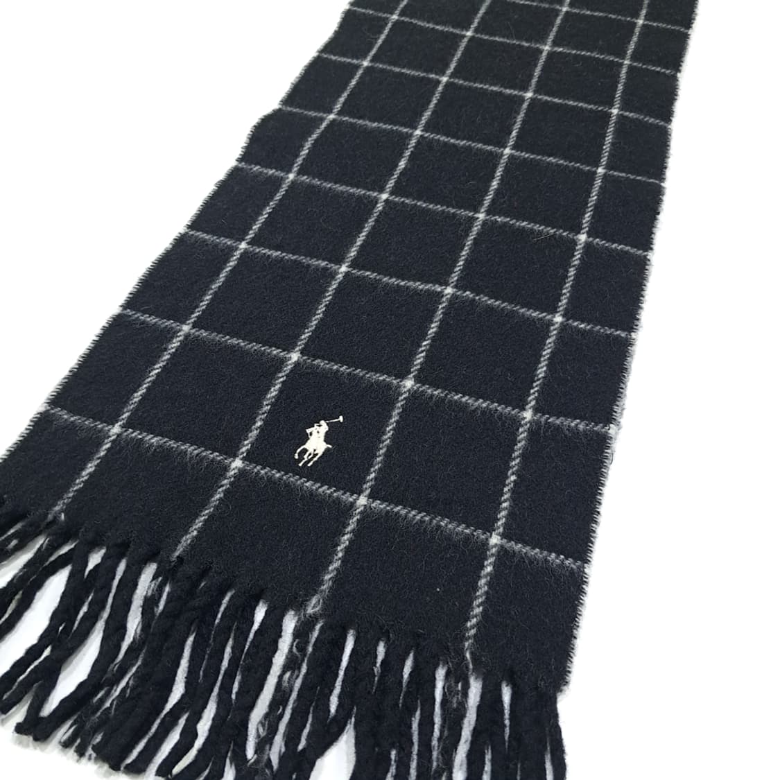 MX381 폴로 랄프로렌 램스울 혼방 양면 윈도우페인 체크 & 헤링본  상품이미지4