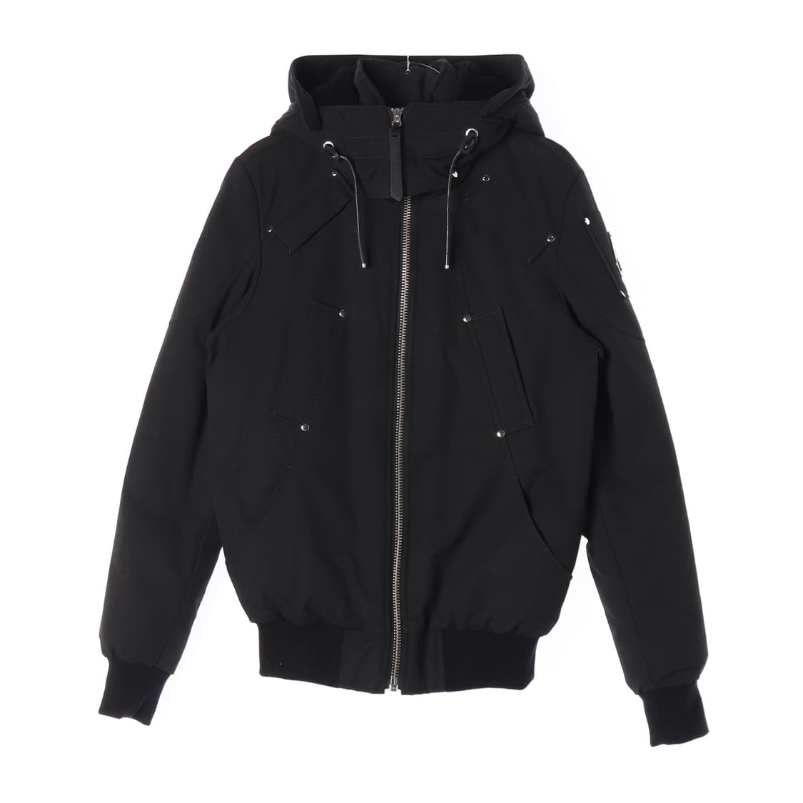 무스너클 후드 봄버 덕다운 숏 패딩 상품이미지1