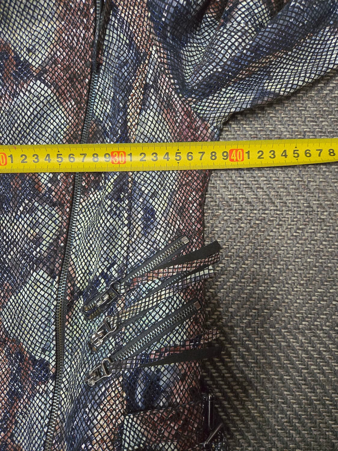 제시뉴욕 뱀피 무늬 가죽 라이더 재킷 상품이미지7