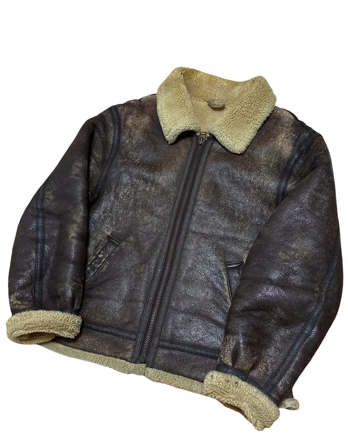 제펜 빈티지 B-3 양가죽 무스탕 자켓 상품이미지2