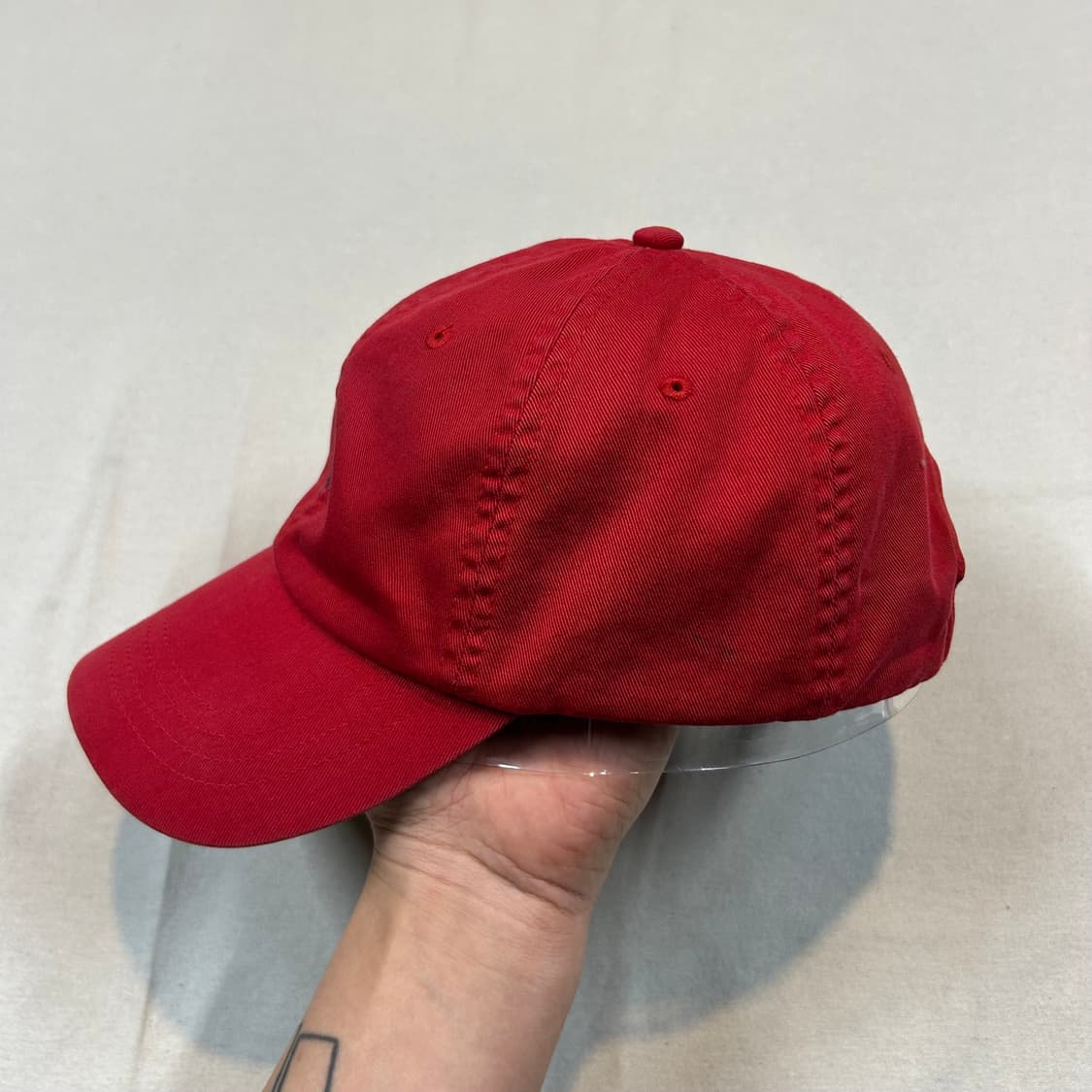 폴로 랄프로렌 레드 볼캡 모자 가죽스트랩 정품 상품이미지3