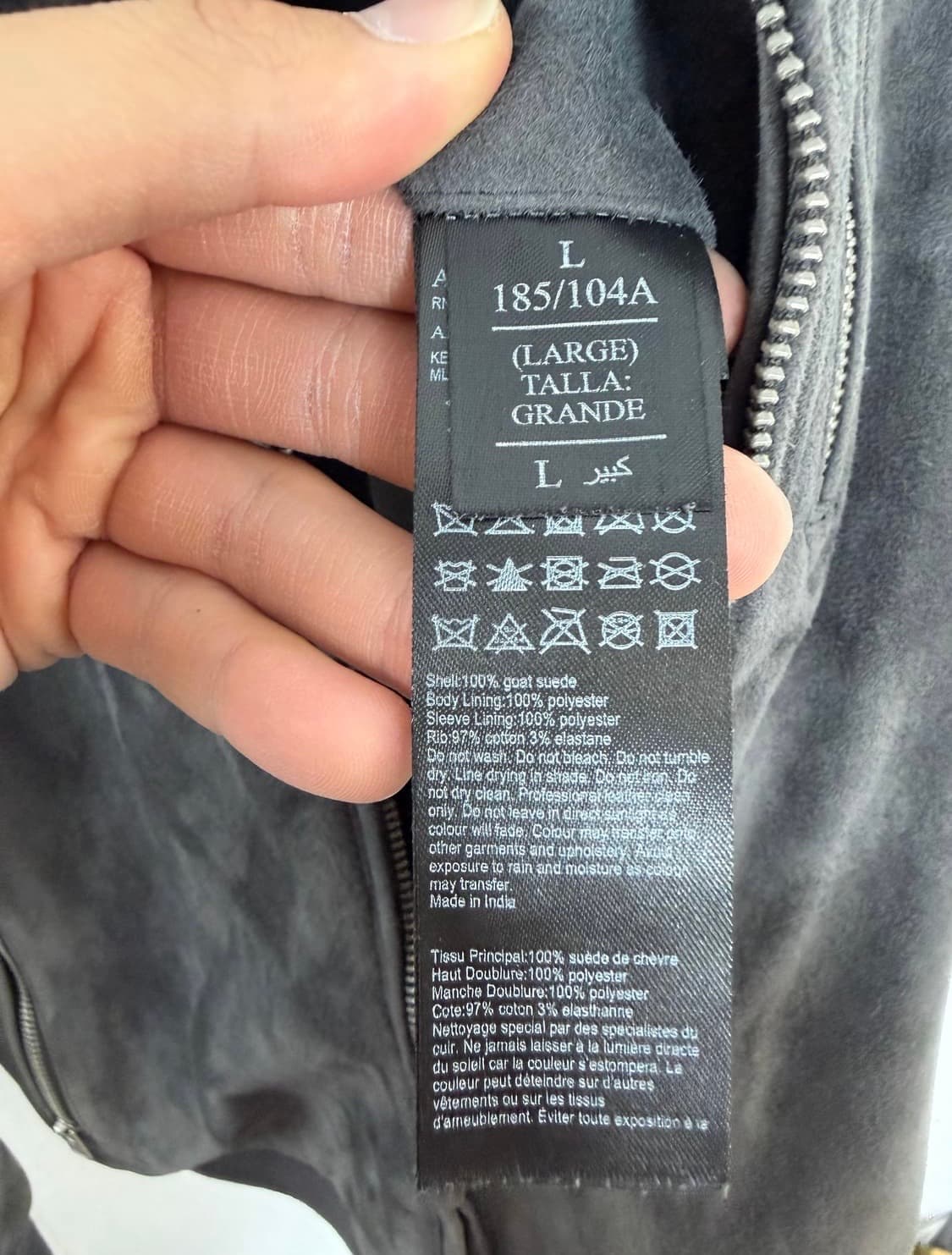 올세인츠 ALLSAINTS Kemble 스웨이드 봄버 자켓 L 판매 상품이미지3