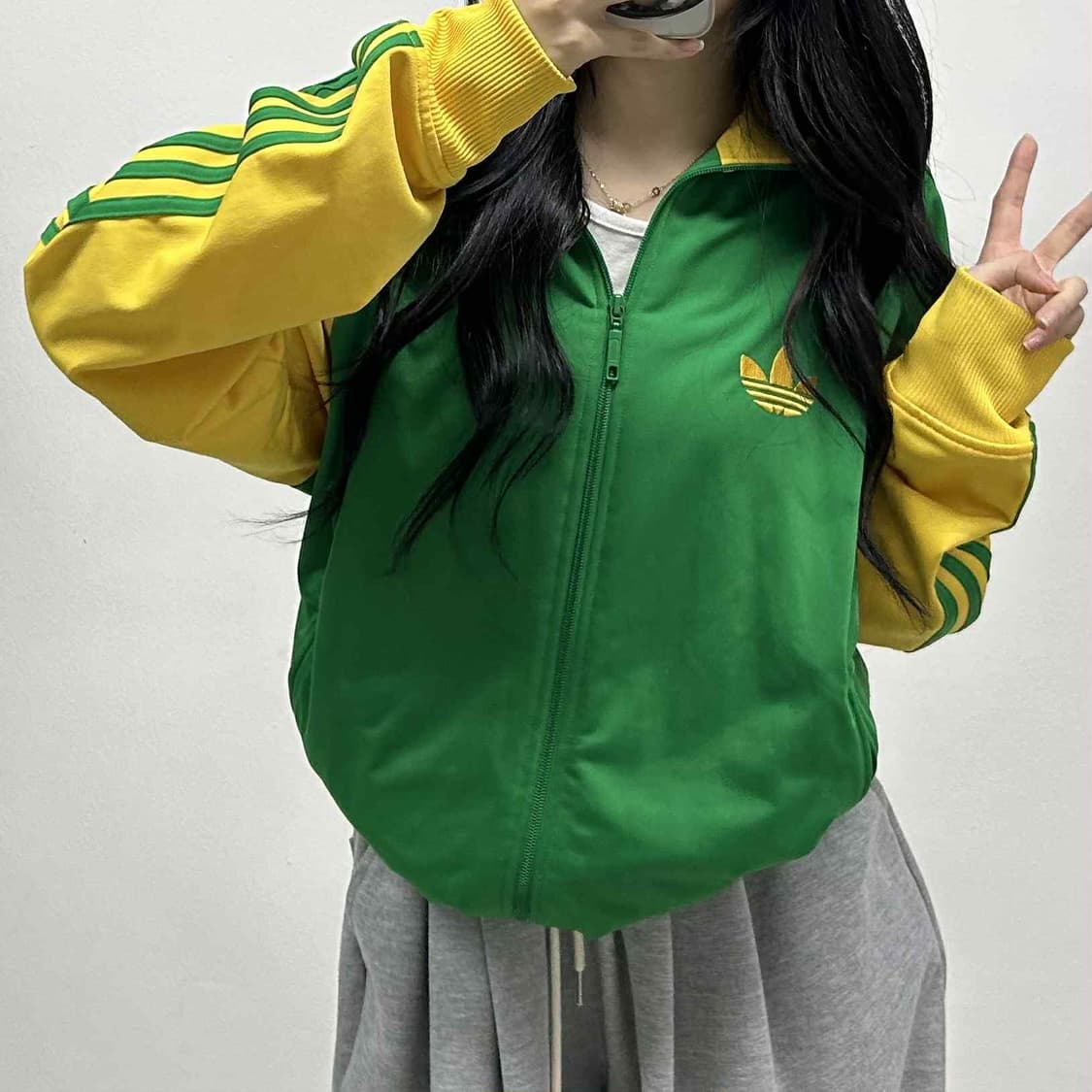 아디다스 구파이어버드 초록 트랙탑 희귀져지(L) 상품이미지2