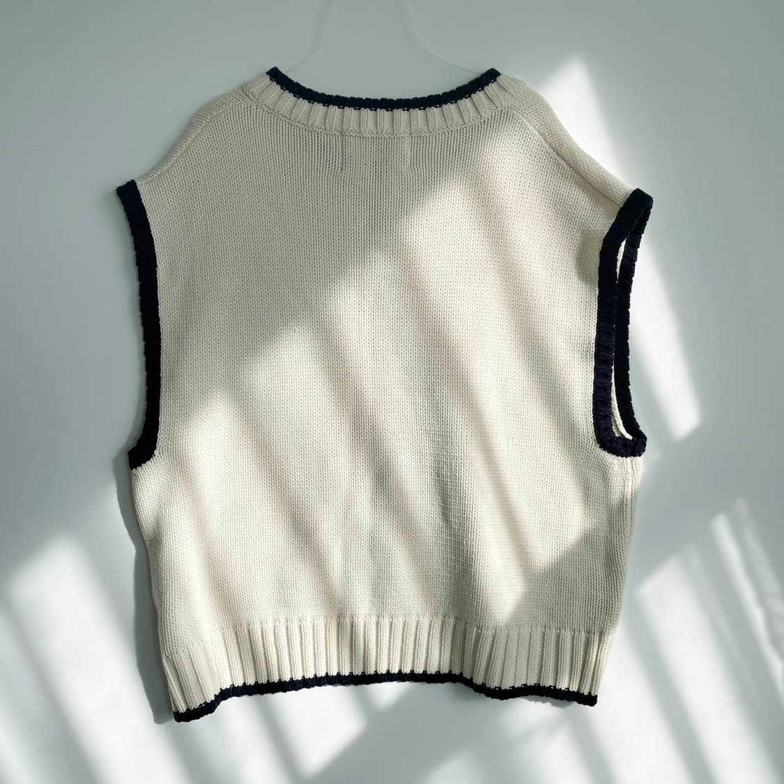 A2 로맨틱크라운 니트 베스트 아이보리 XL사이즈 상품이미지4
