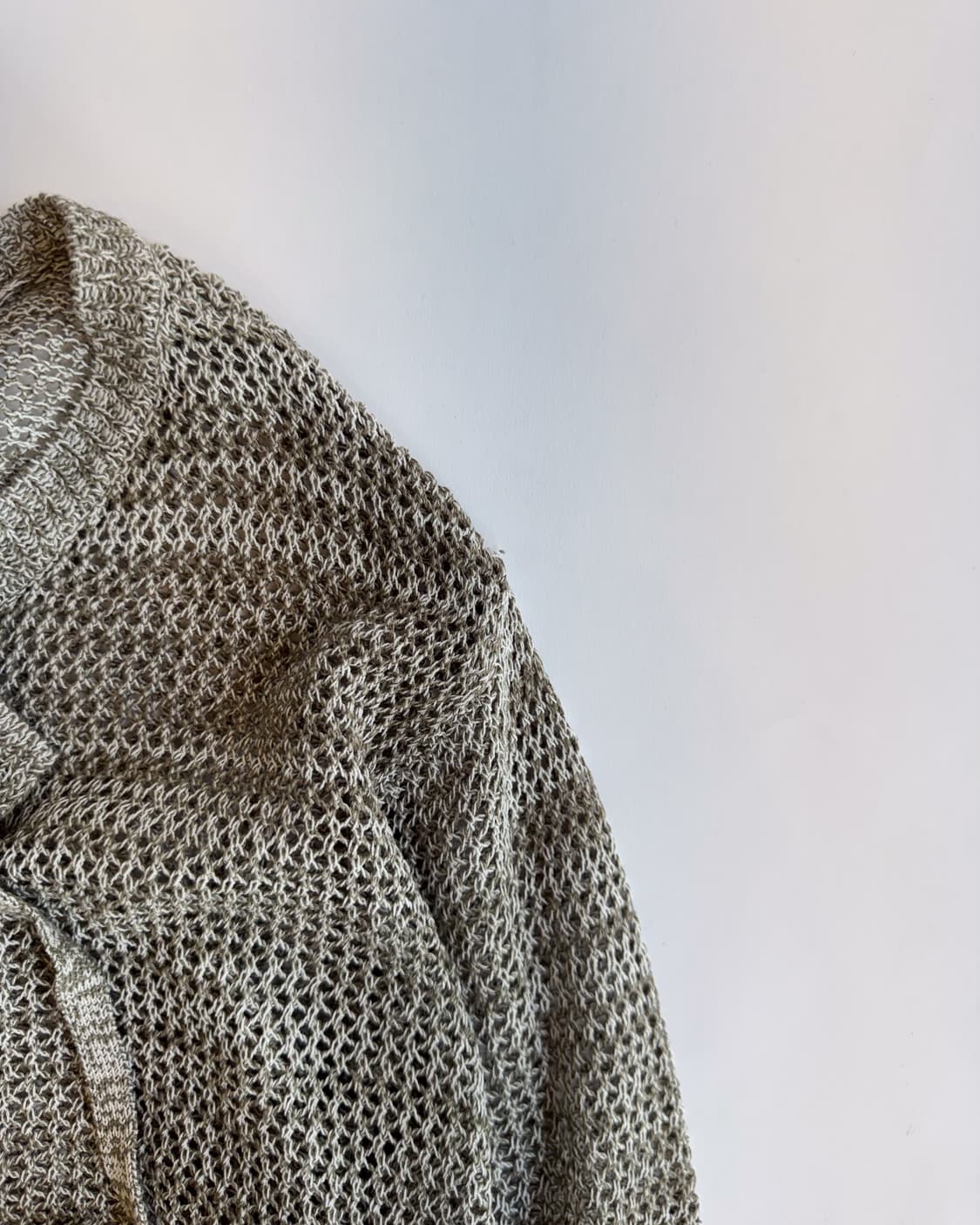 Olive Mesh Tie-Front Cardigan  상품이미지2