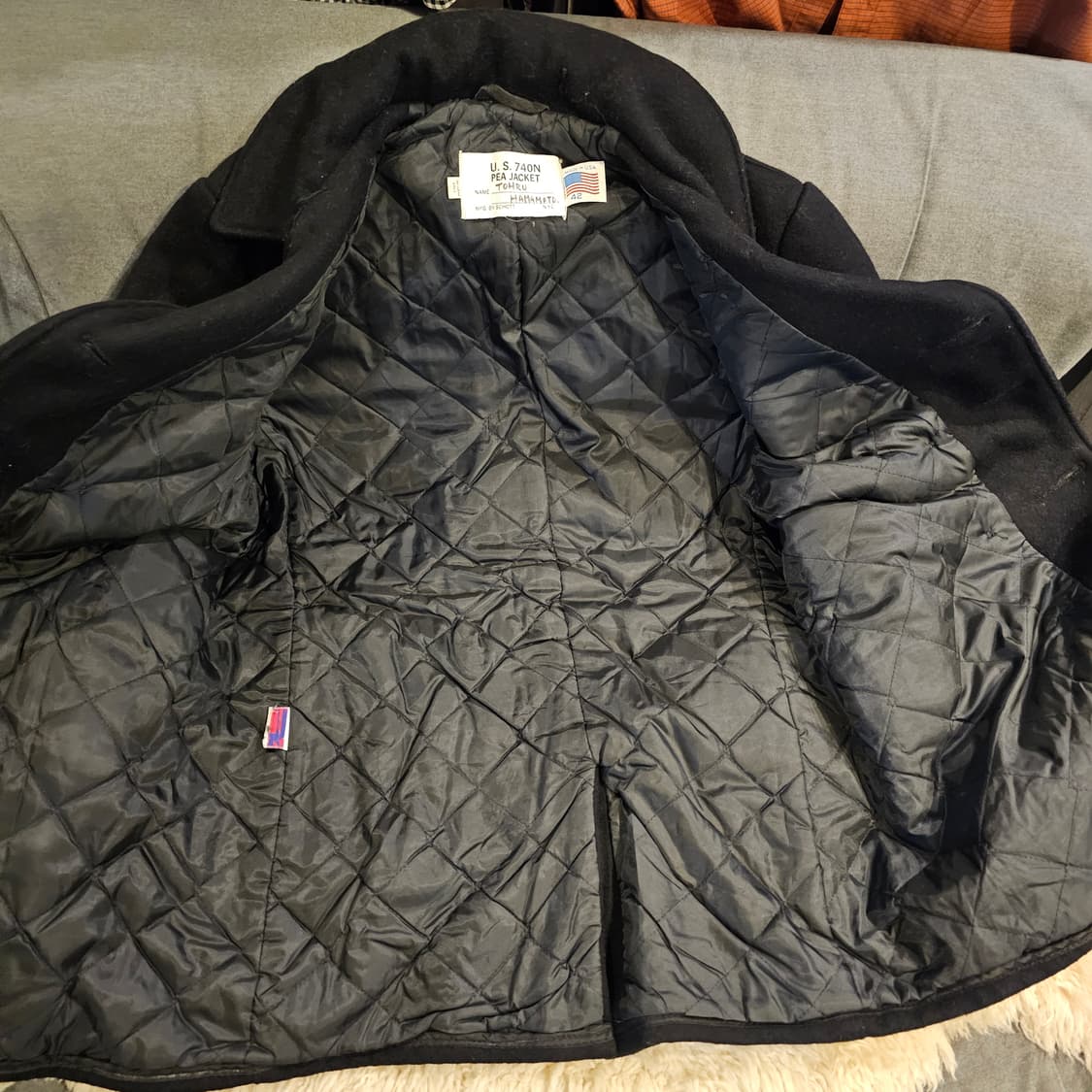 쇼트 피코트 블랙 네이비 상품이미지4