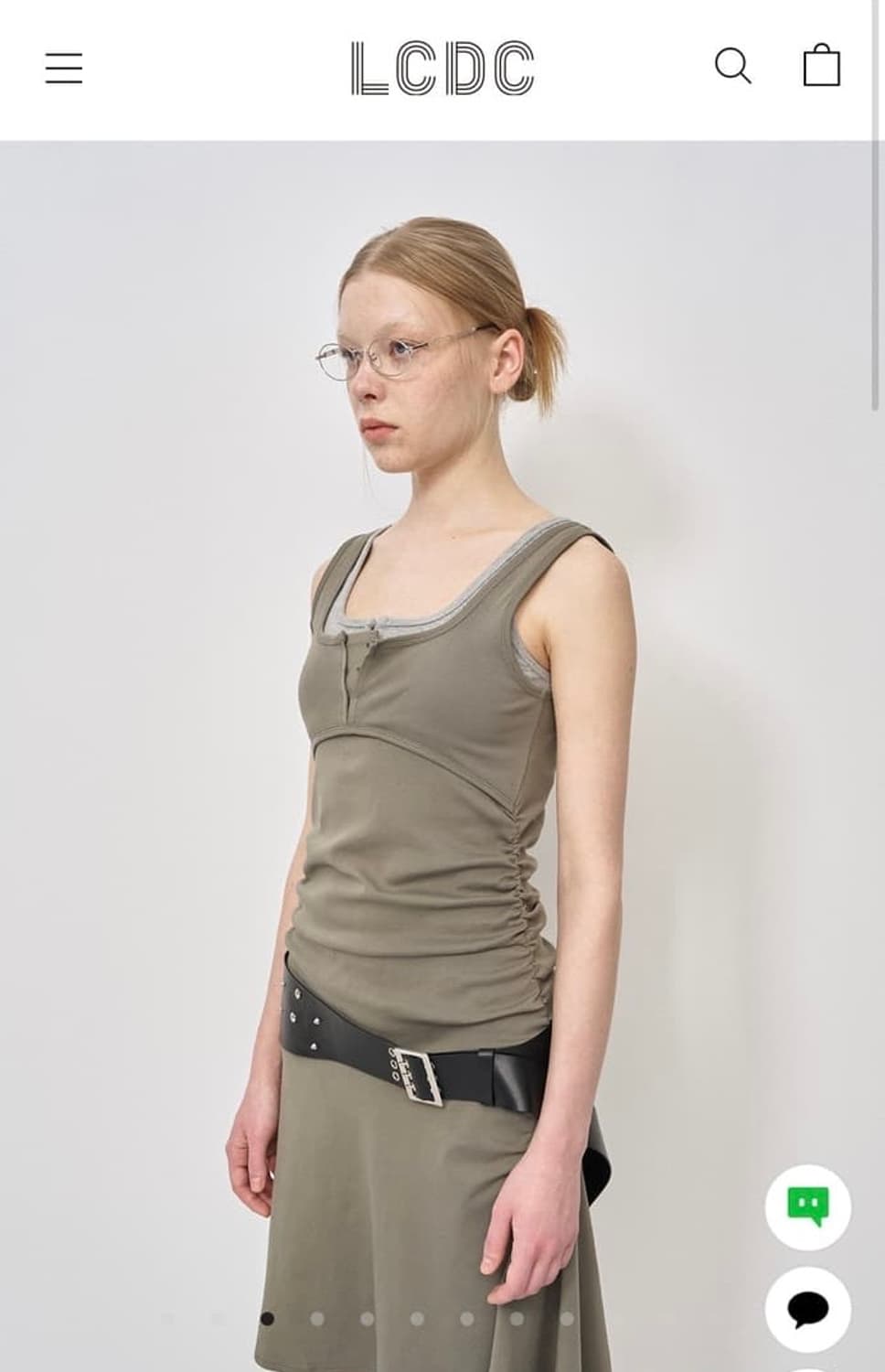 LCDC 뷔스티에 디테일 져지 드레스 상품이미지2