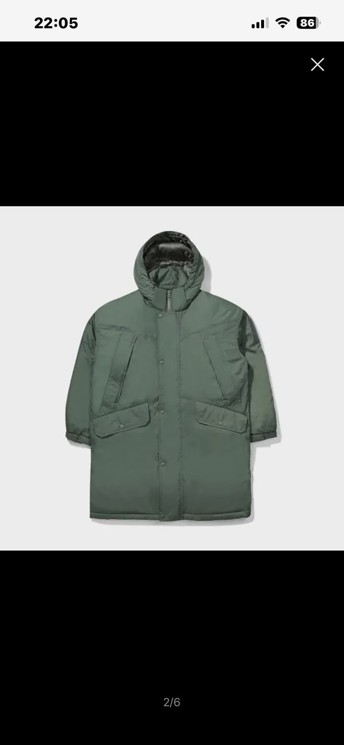 [새상품] 휠라 카키 롱패딩 L 상품이미지3