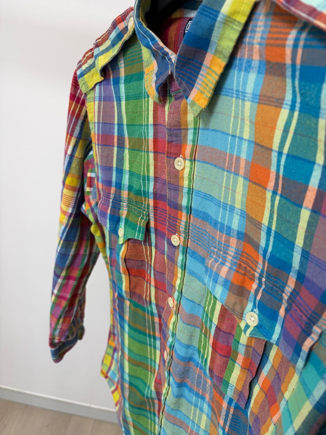 (L) 폴로 랄프로렌 trim military 투포켓 체크 견장 셔츠 상품이미지2