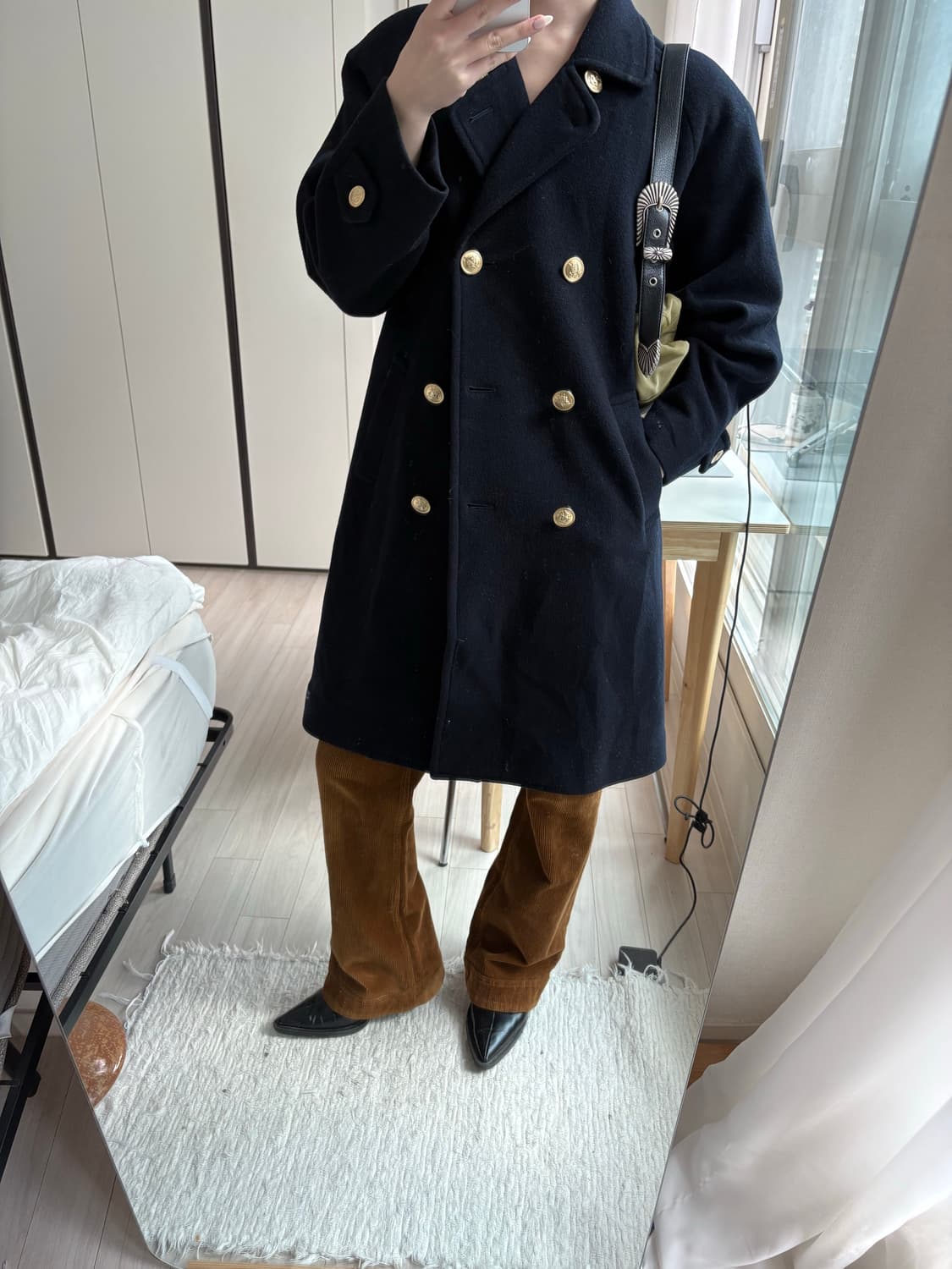 Gold Button Uniform Coat 상품이미지1
