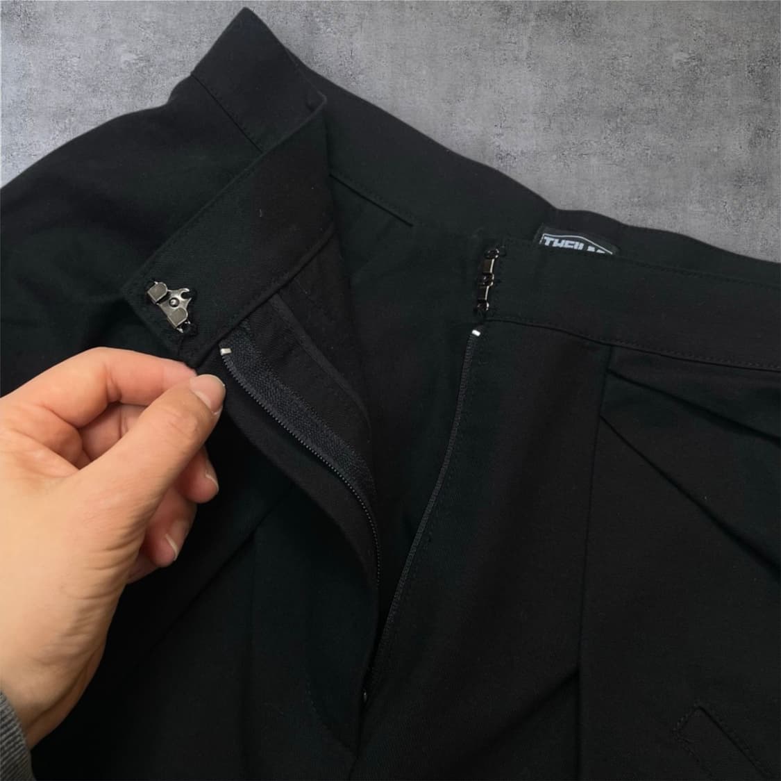 더 일마 THE ILMA 블랙 코튼 와이드 팬츠 S 상품이미지3