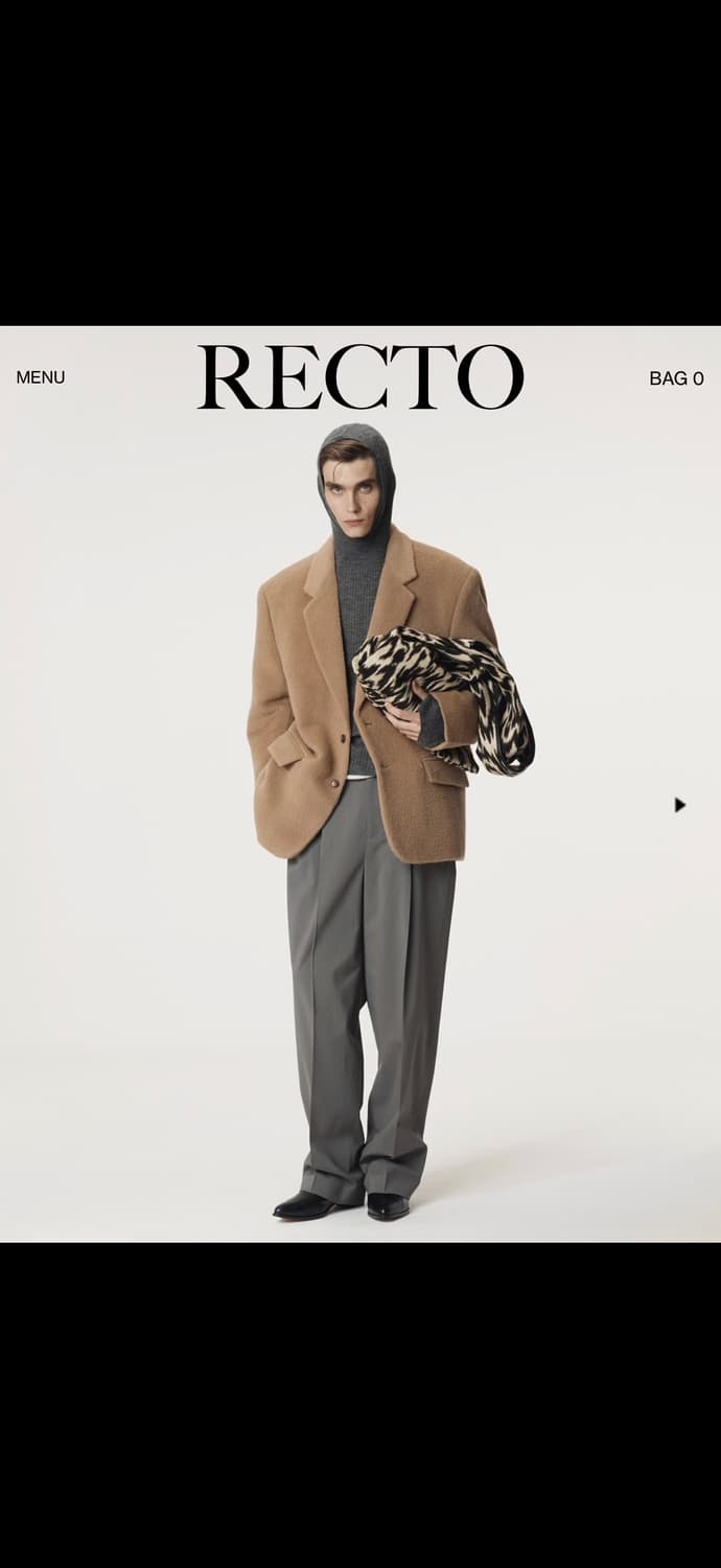 렉토 OVERSIZED LAMA WOOL PADDED JACKET (새상 상품이미지4