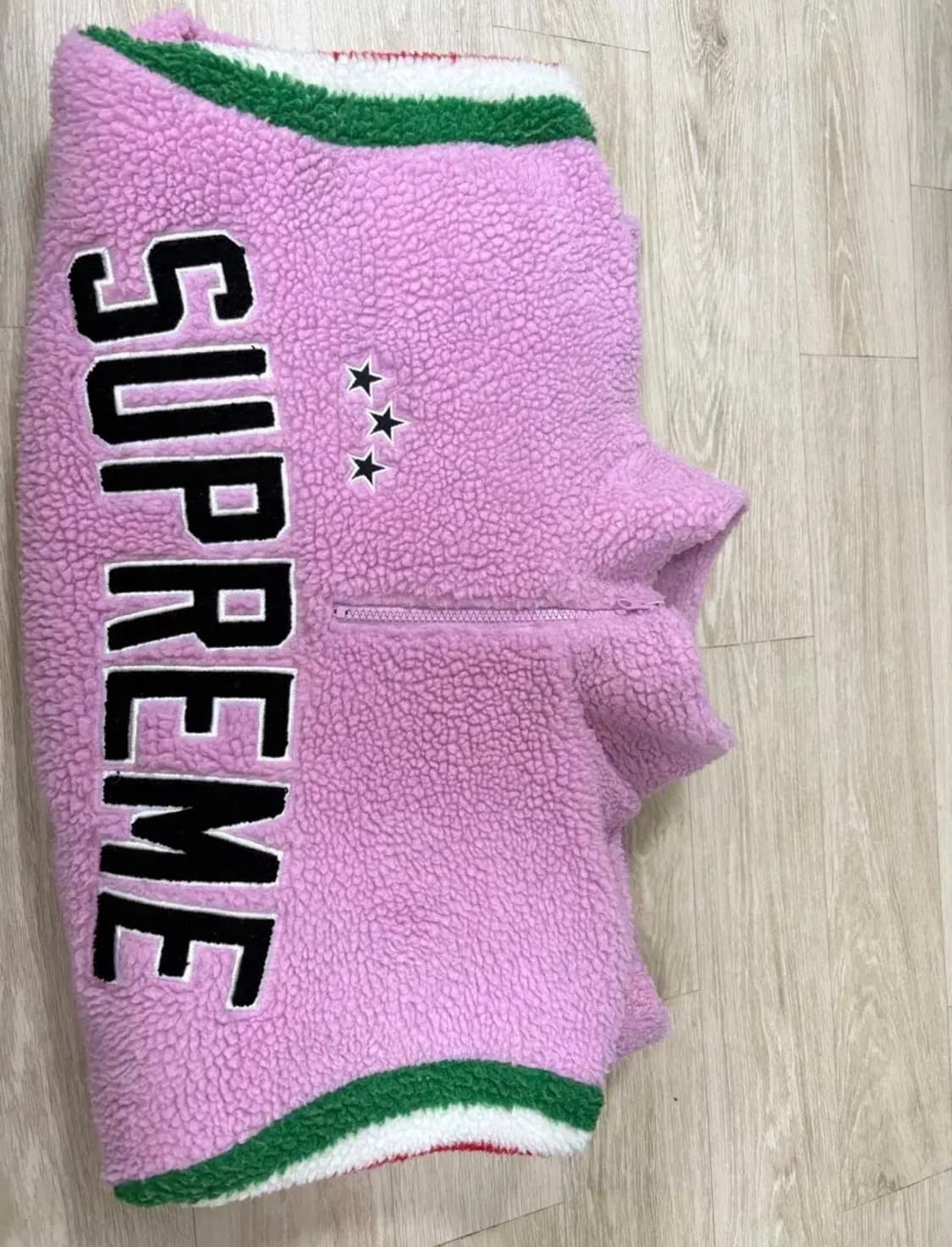 슈프림 아크 하프집 플리스 핑크 L 상품이미지1