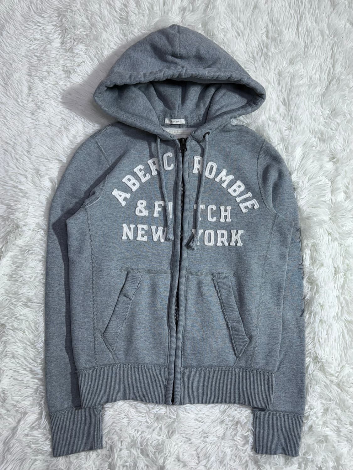 아베크롬비 Y2K 빅로고 그레이 후드집업  상품이미지3