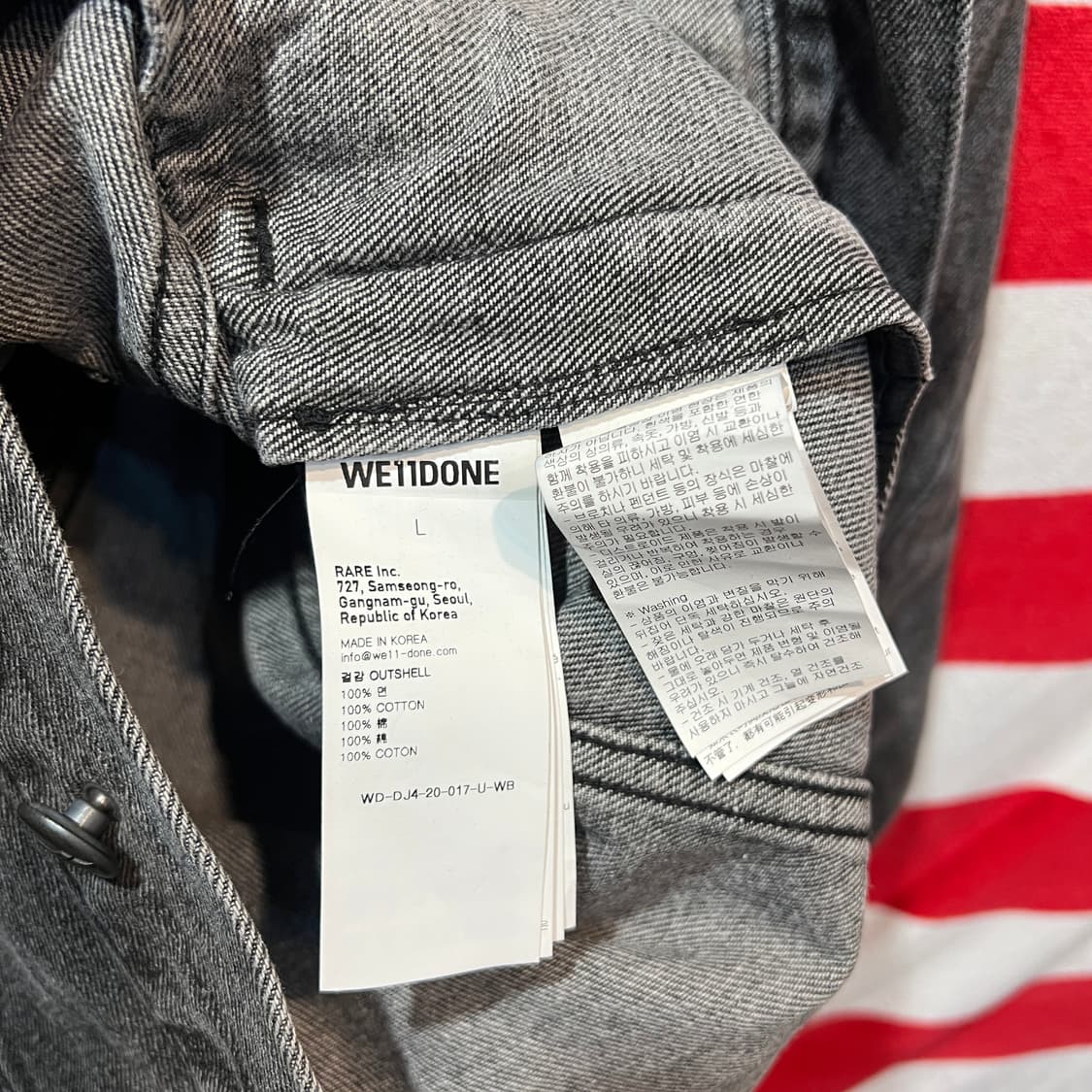 WE11DONE 블랙 데님자켓 상품이미지5