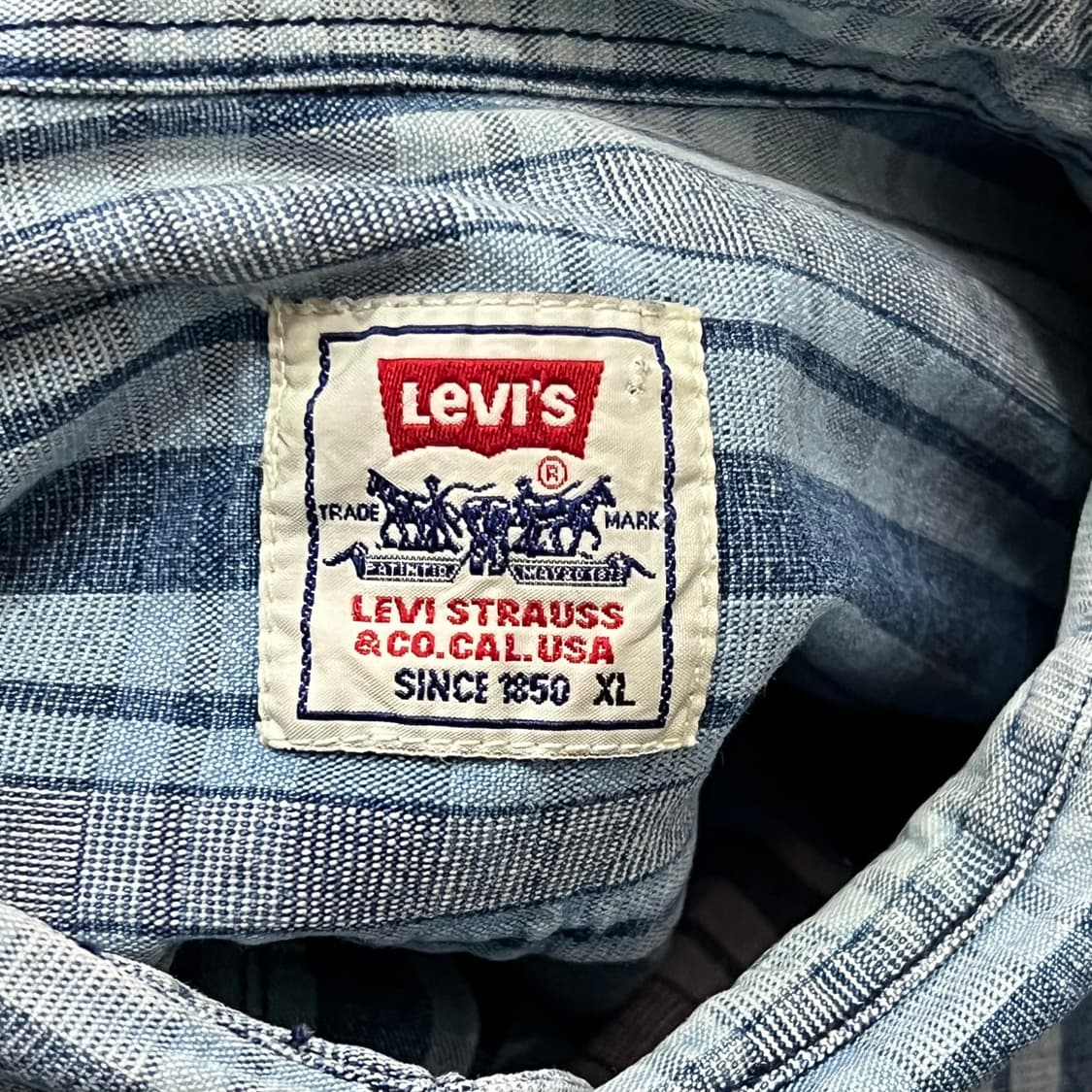  리바이스 체크 데님 셔츠 y14650 상품이미지6