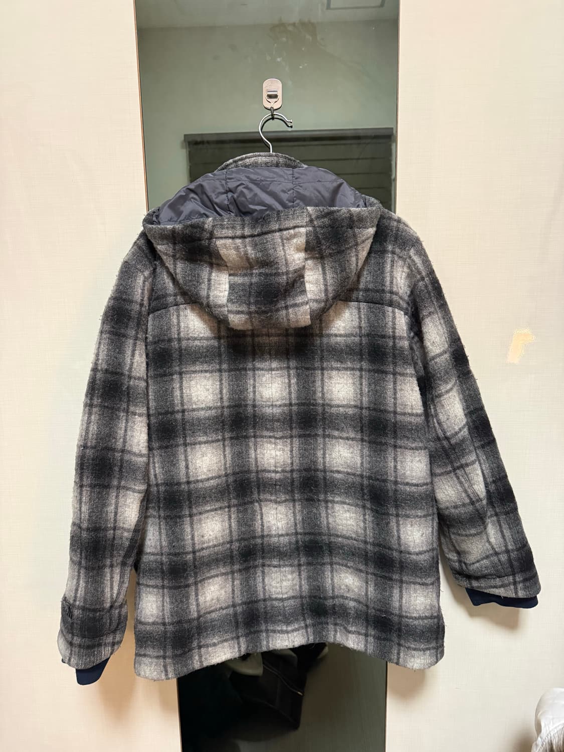 노스페이스 체크 패턴 반코트 상품이미지4