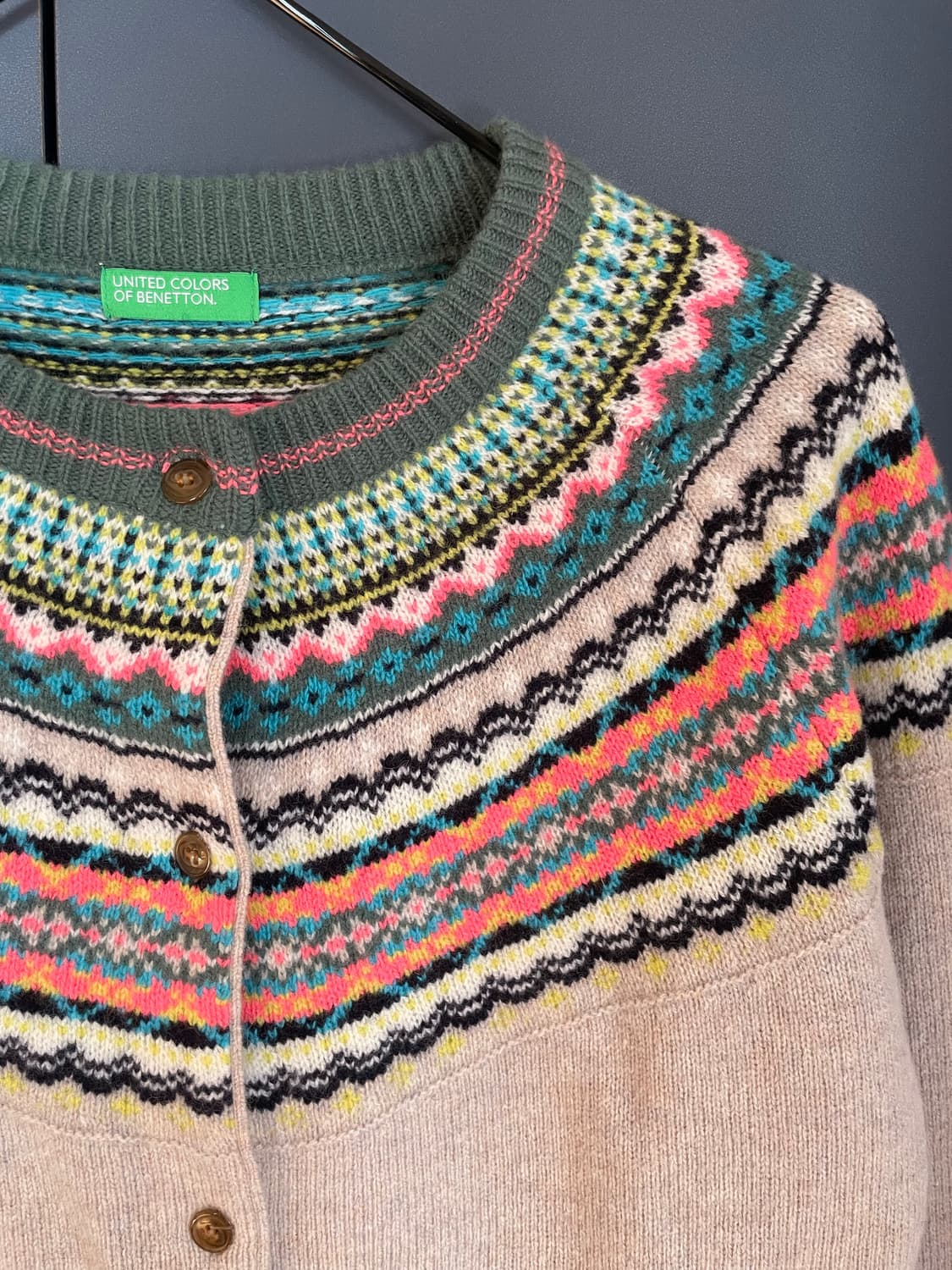 베네통 모100 크롭 니트 가디건 상품이미지3