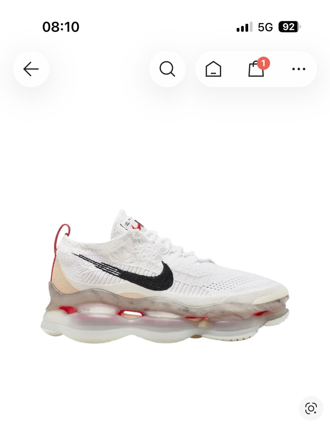 나이키 에어맥스 스콜피온 플라이니트 서밋 화이트 상품이미지1