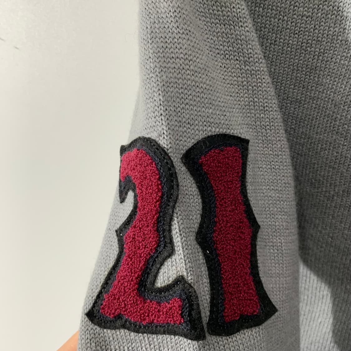 빈티지 후드 레터맨 가디건  상품이미지3