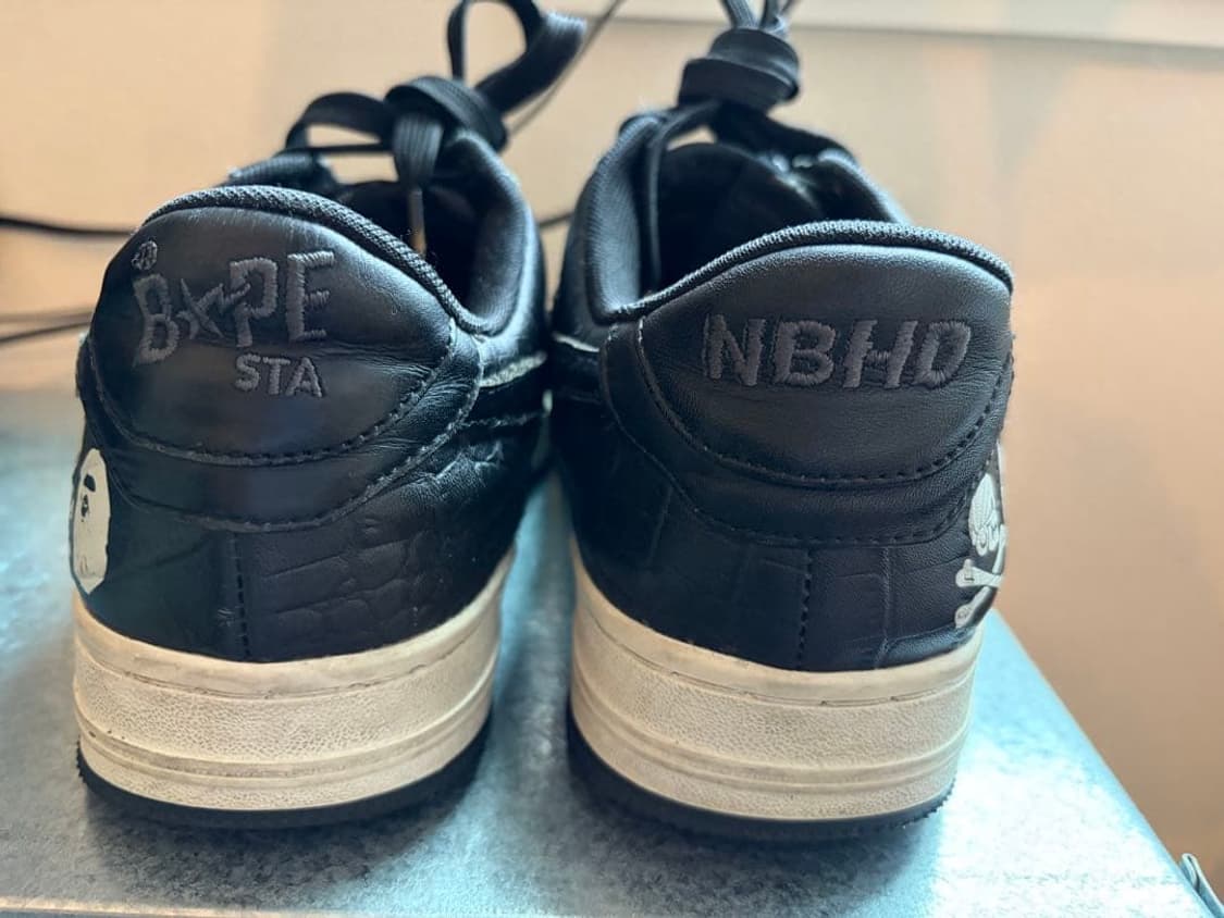베이프 x 네이버후드 베이프 스타 로우 블랙 상품이미지4