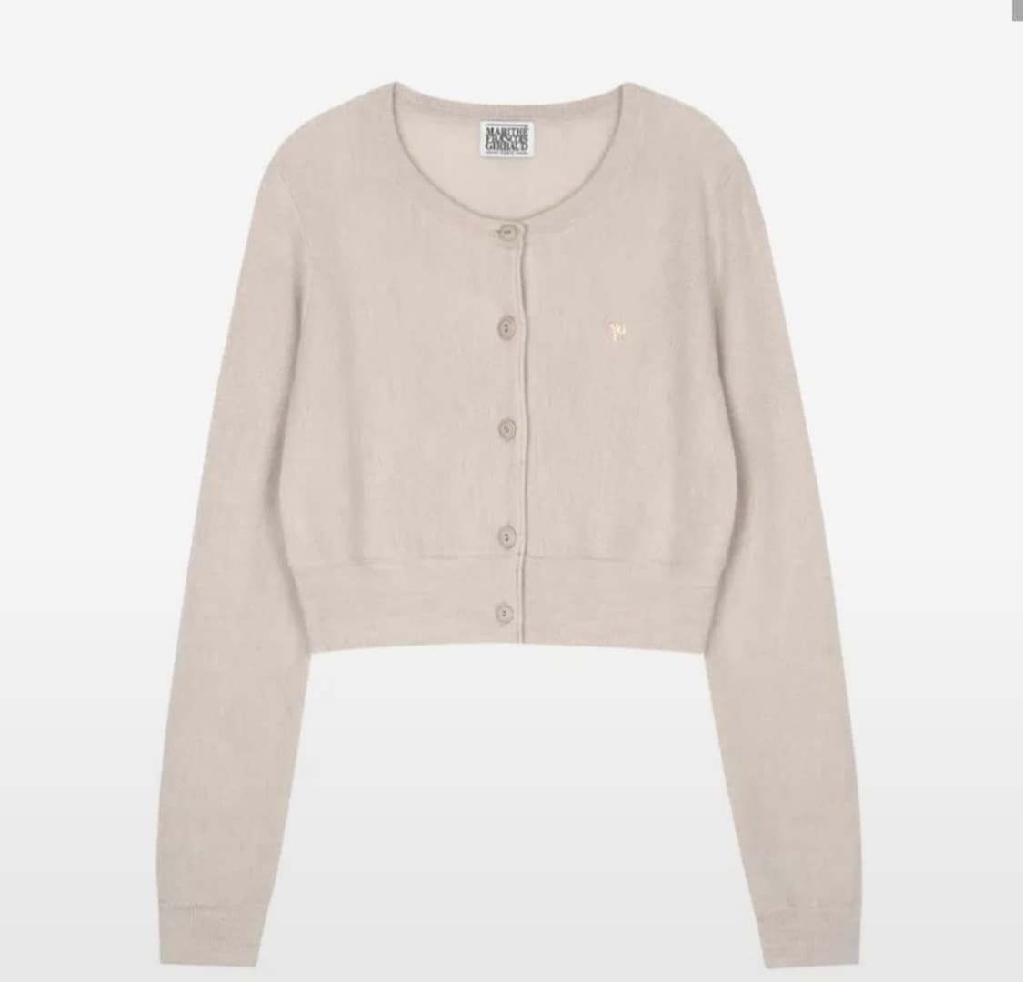 마리떼 프랑소와 저버 크롭 울 가디건 오트밀 색상 상품이미지1