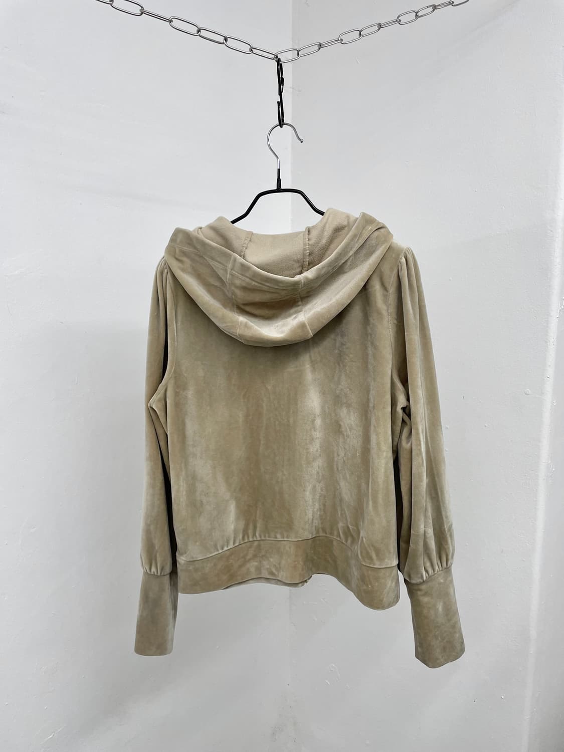 dkny 벨벳 로고 후드집업 상품이미지6