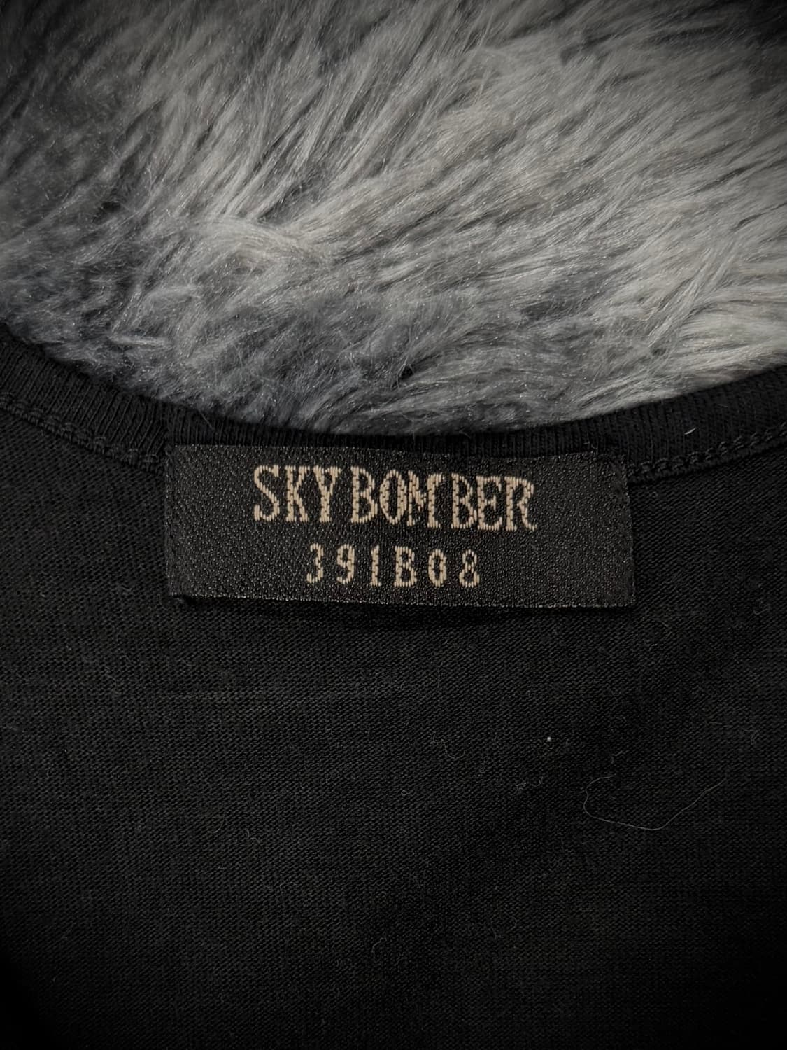 Sky Bomber 사이드 레이스업 스컬 프린팅 블랙 슬리브리스 상품이미지9