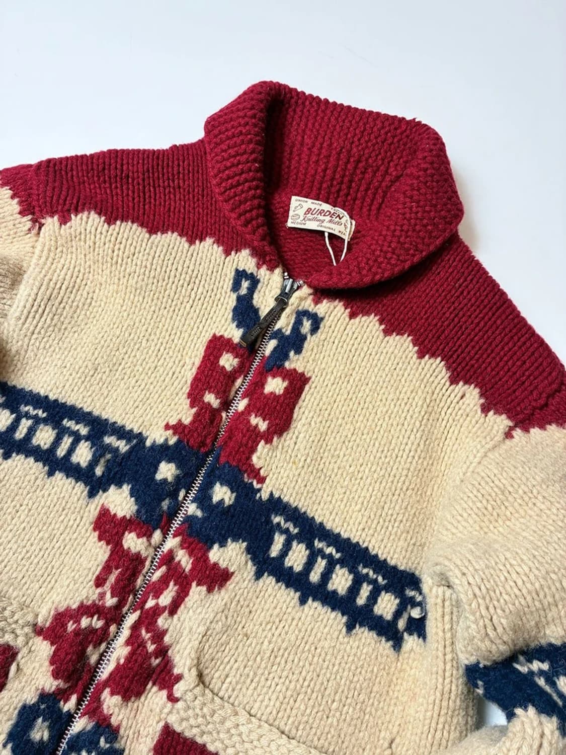 BURDEN 80's 헤비 울 니트 코위찬 가디건 PN8304 상품이미지2