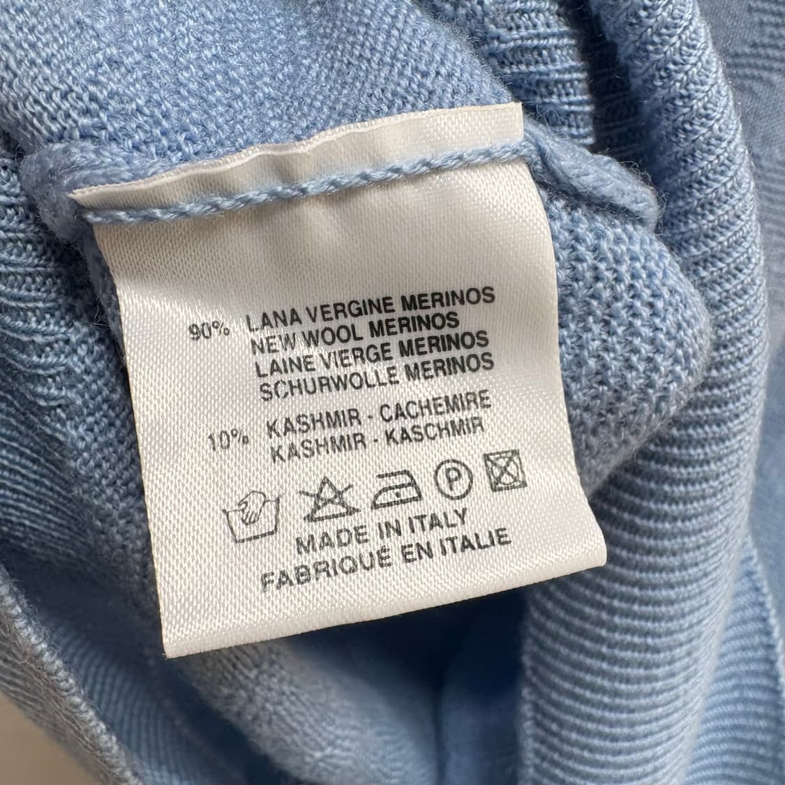 캐시미어울 니트 반팔 목폴라 (Made in ITALY) 상품이미지3