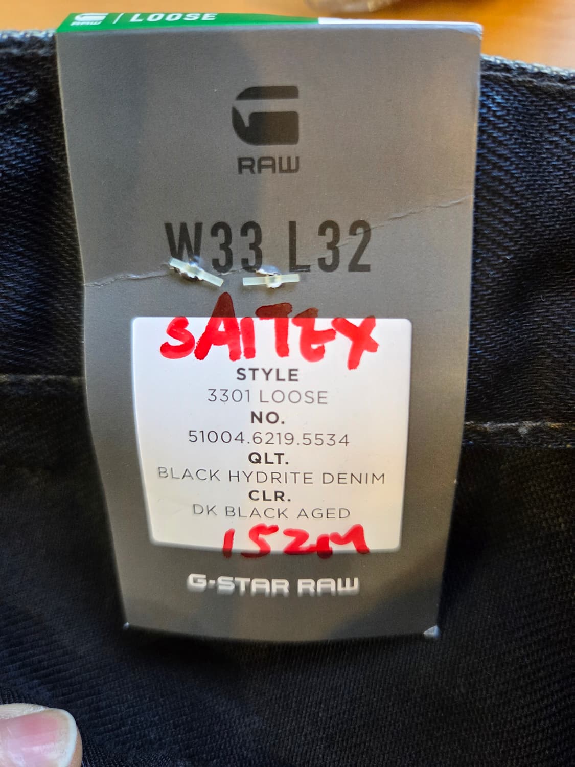 G-Star Raw 3301 데님 워싱진(W33/L32) 상품이미지6